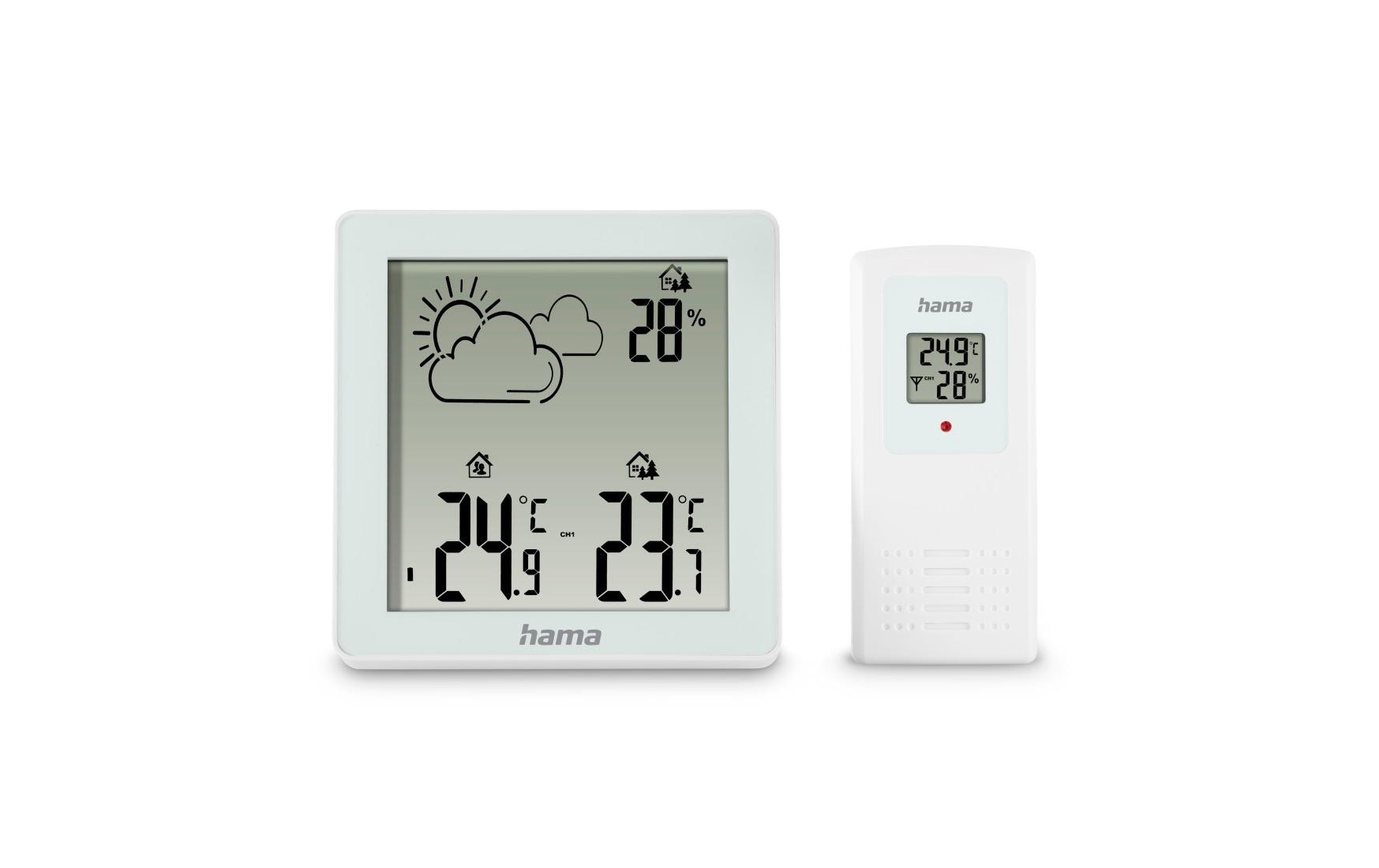 Hama Zakynthos Temperatur-/Feuchtesensor – Kabellos, −20–60 °C, 20–95 %, Innen/Aussen