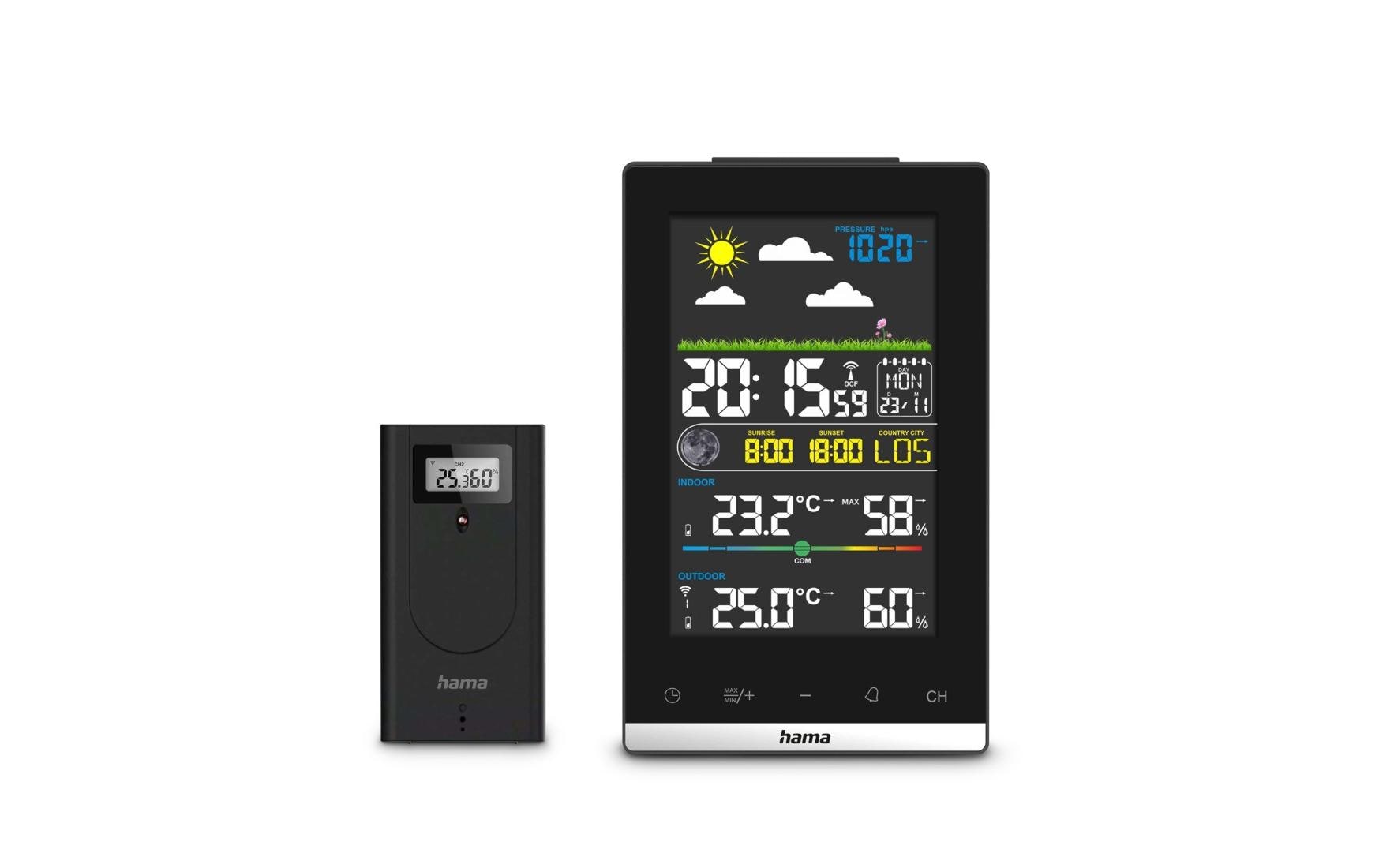 Hama Jamaika Thermo-Hygrometer (Handgerät) – Kabellos, −20–60 °C, 20–95 %, Innen/Aussen