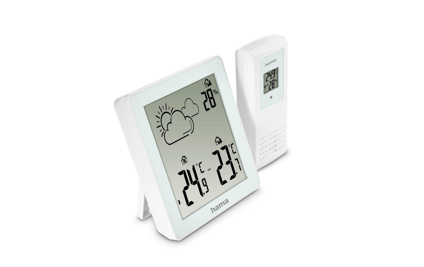 Hama Zakynthos Temperatur-/Feuchtesensor – Kabellos, −20–60 °C, 20–95 %, Innen/Aussen