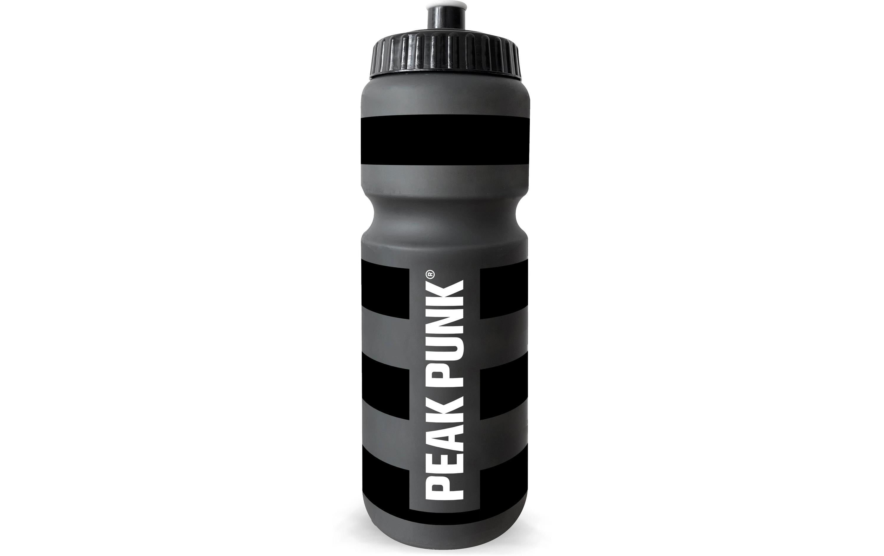 Peak punk Trinkflasche 750 ml – Zuckerrohrpulpe (Bagasse), Schraubdeckel, Schwarz