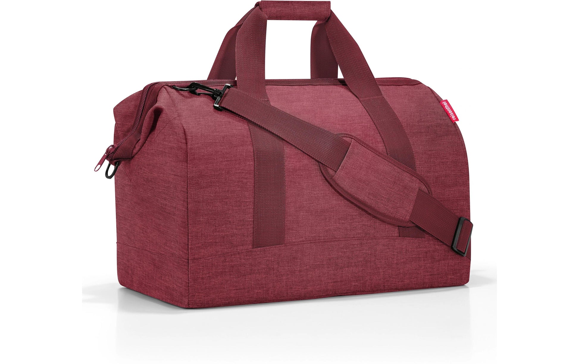 Reisenthel Umhängetasche Allrounder L – 30 l, Polyester, Twist Maroon, 48 × 39,5 × 29 cm