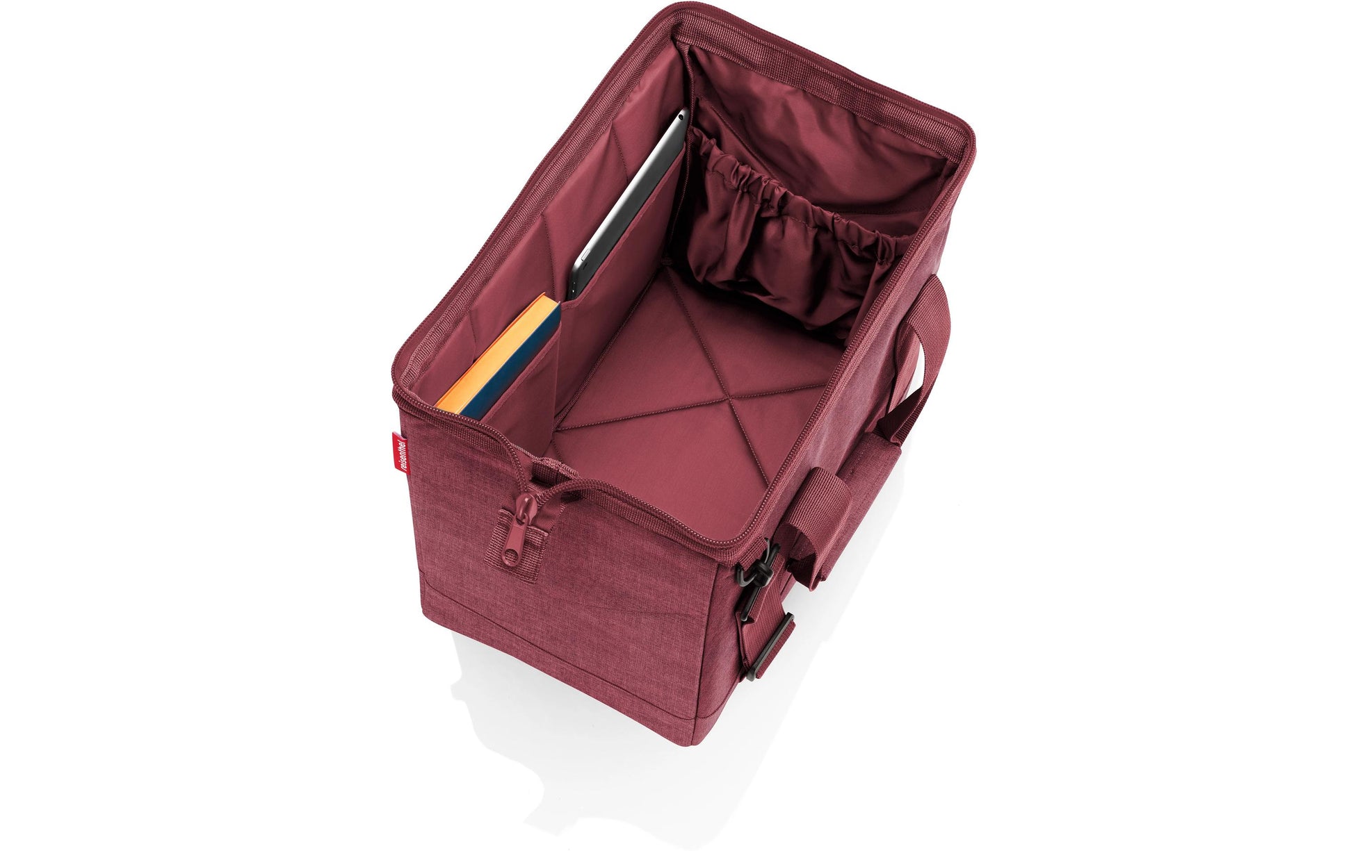 Reisenthel Umhängetasche Allrounder M – 18 l, Polyester, Bordeaux, 40 × 33,5 × 24 cm