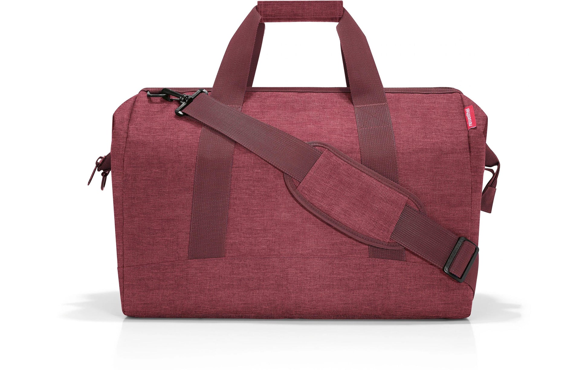 Reisenthel Umhängetasche Allrounder L – 30 l, Polyester, Twist Maroon, 48 × 39,5 × 29 cm