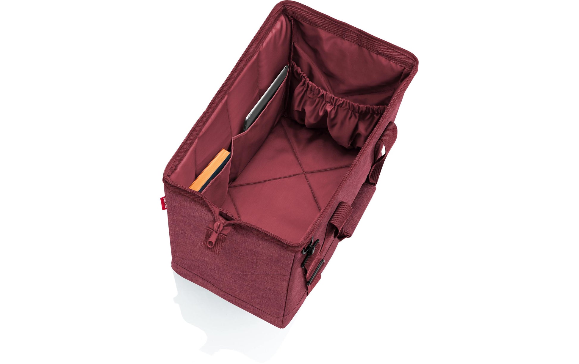Reisenthel Umhängetasche Allrounder L – 30 l, Polyester, Twist Maroon, 48 × 39,5 × 29 cm