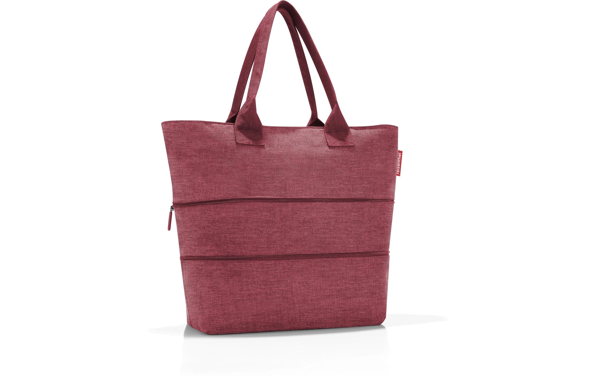 Reisenthel Stofftasche, Polyester, Motiv Twist Maroon, 500×350×165 mm, Lange Henkel