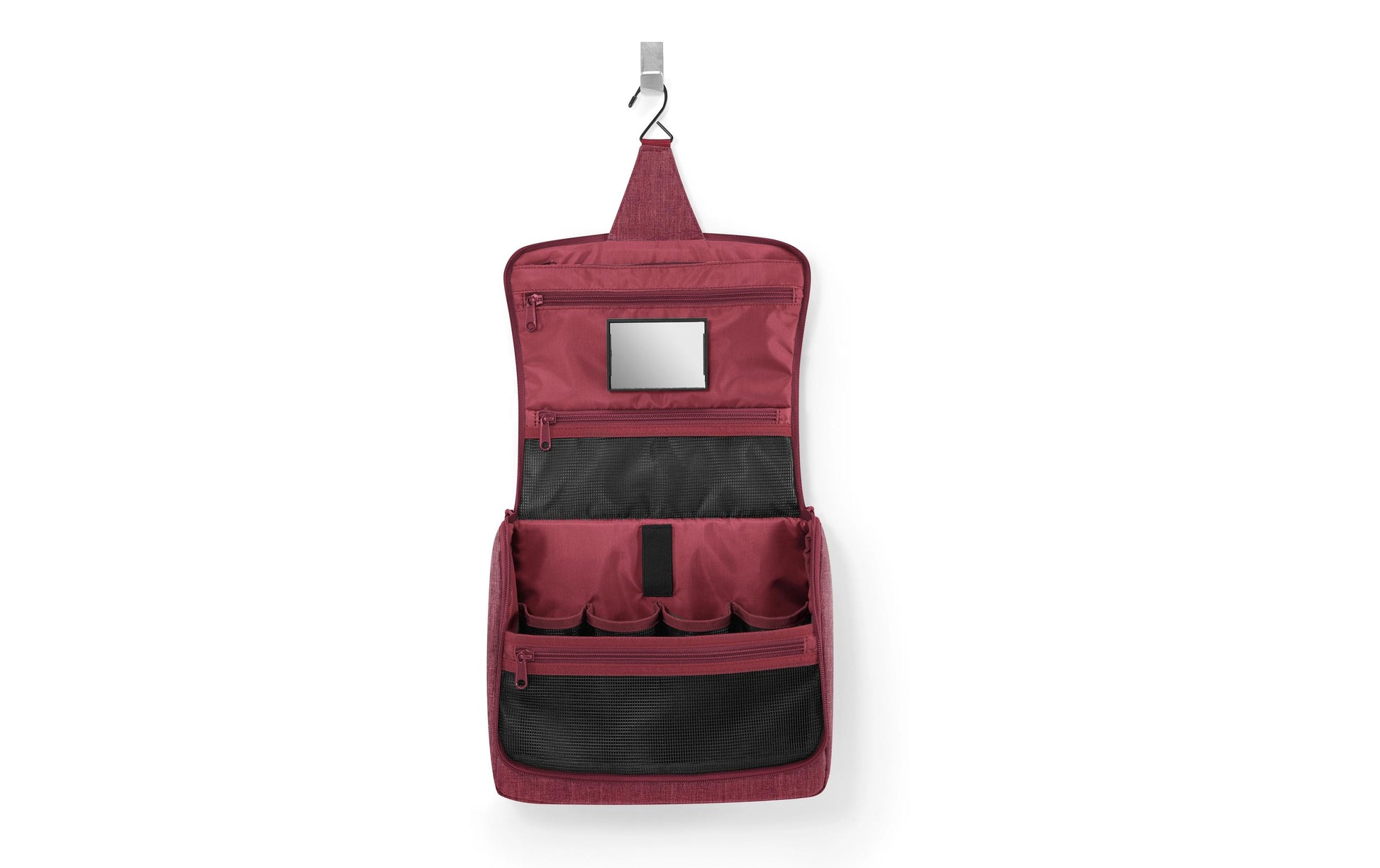Reisenthel Kosmetiktasche Toiletbag XL – 4 l, wasserfest, aufhängbar – Bordeaux, Polyester – 1 Stk.