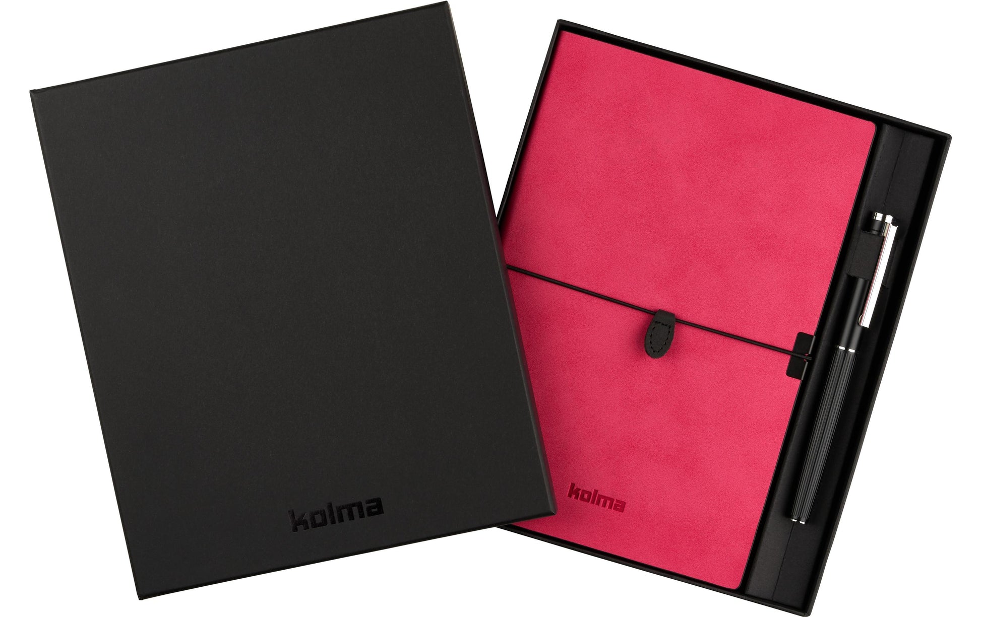 Kolma Notizbuch – A5 – blanko – 224 Seiten – 80 g/m² – Softcover, Gummiband, Stiftschlaufe, schwarz