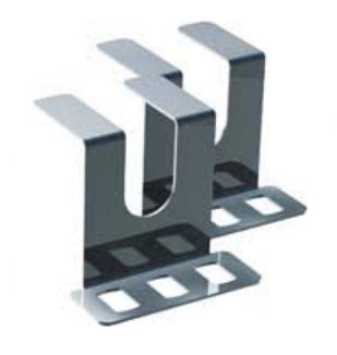 Bachmann Befestigungswinkel 19" – Rack 1U, grau