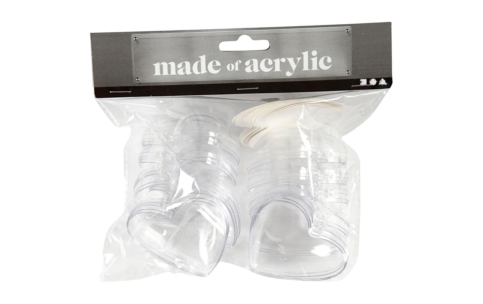 Creativ Company Aufhänger – 6,5 cm – Kunststoff, transparent – 10-teilig