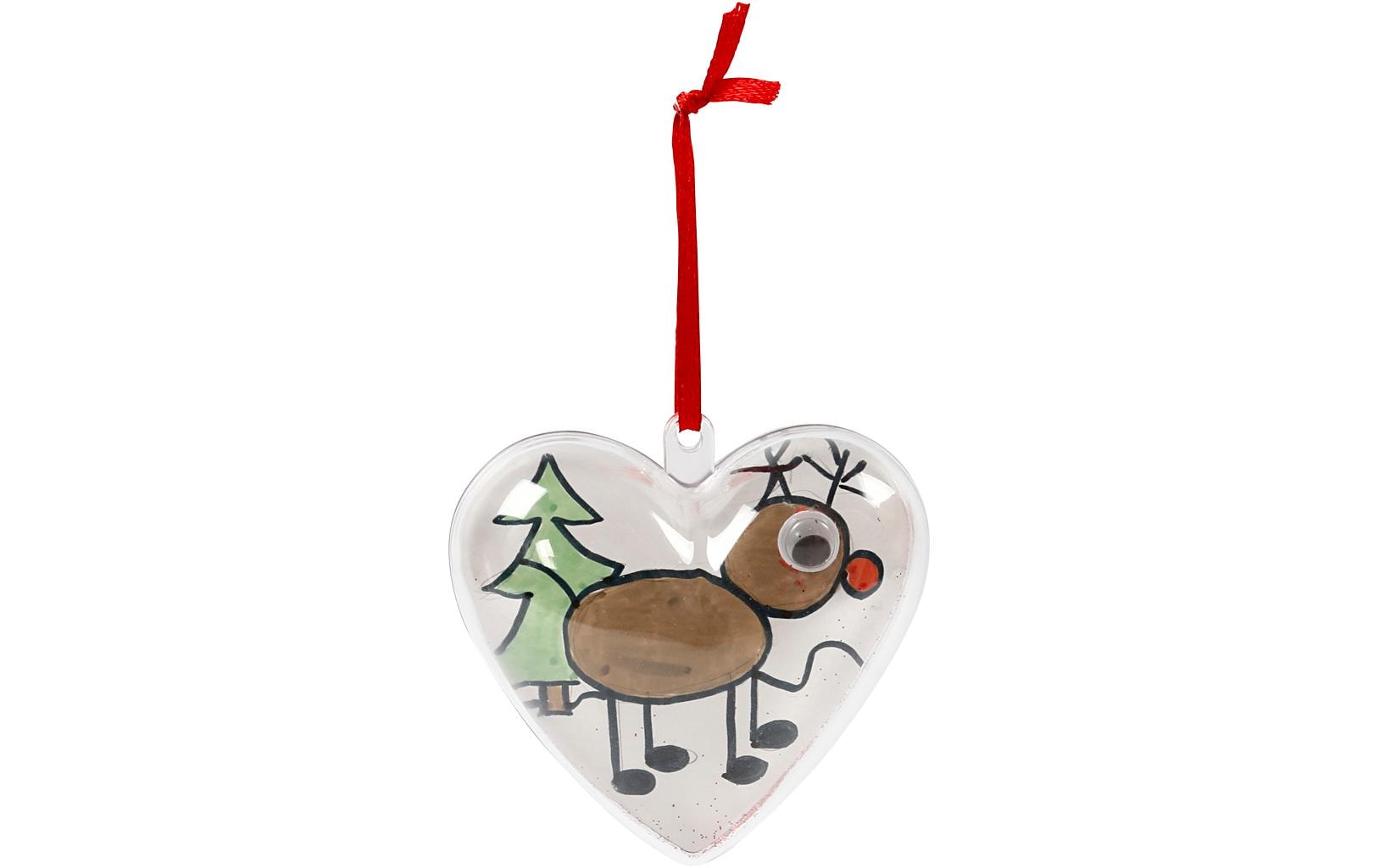 Creativ Company Aufhänger – 6,5 cm – Kunststoff, transparent – 10-teilig