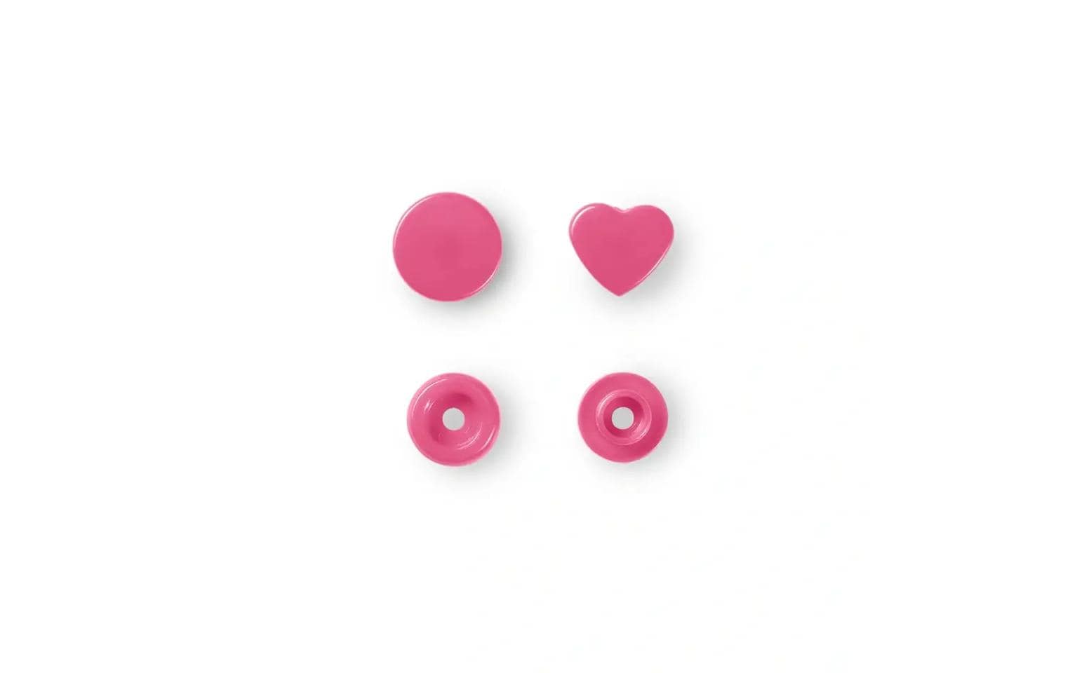 Prym Knöpfe Ø 12,4 mm – Kunststoff (POM), Rosa, 30 Stück