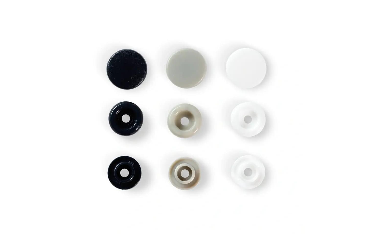 Prym Knöpfe Ø 12,4 mm – Kunststoff, mehrfarbig, 30 Stück