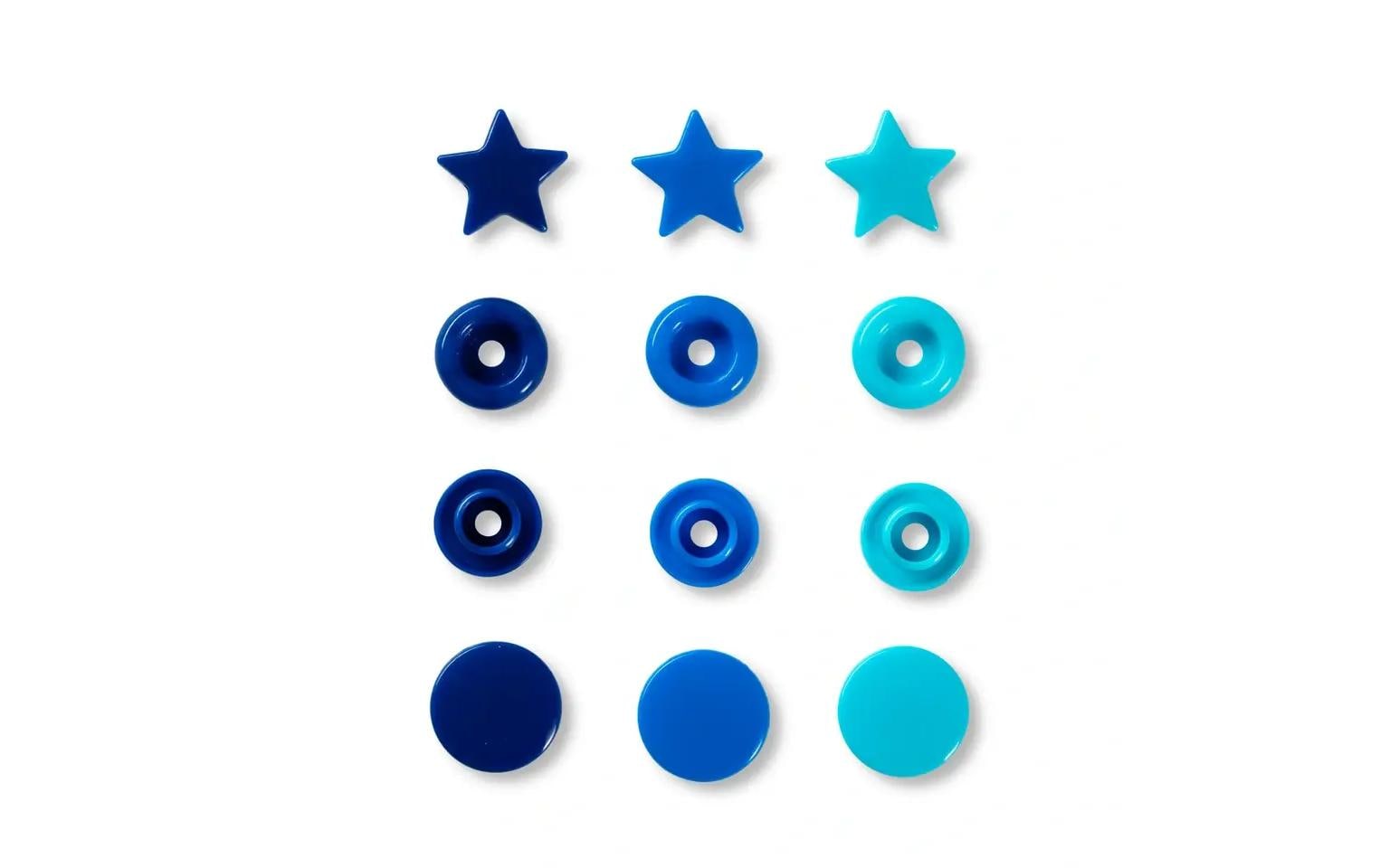 Prym Ösen Ø 12,4 mm – Polyoxymethylen (POM), Blau, 30 Stück