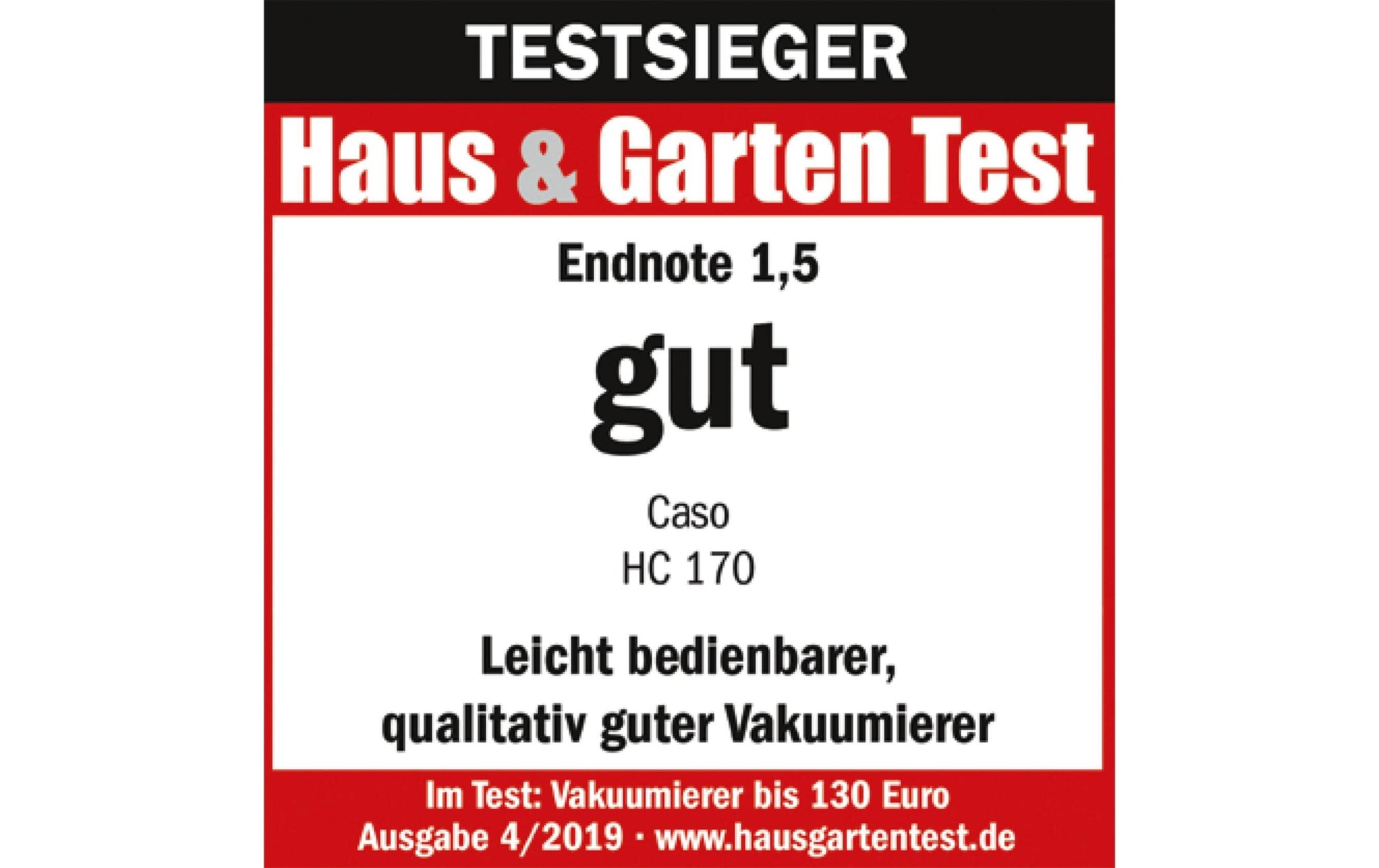 Caso HC 170 Vakuumierer – 110 W, −0,75 bar