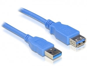 DeLOCK USB-A Verlängerungskabel (Stecker auf Buchse) – USB 3.2 Gen 1 (5 Gbit/s) – 3 m – Blau