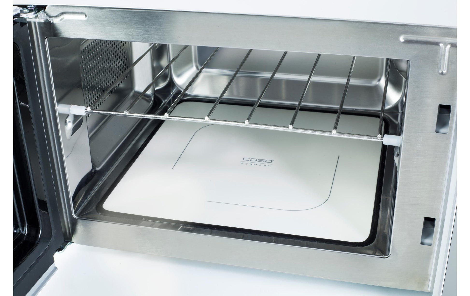 Caso Kombi-Mikrowelle MCG 25 Ceramic Chef – 25 l, Grill & Heissluft, 900 W – Schwarz
