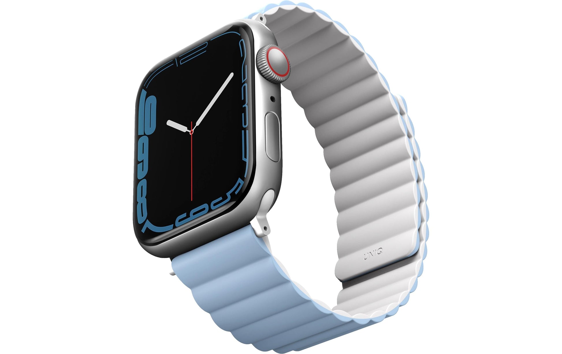 Uniq Revix – Armband – für Apple Watch (diverse Grössen), Blau, Silikon, Edelstahl