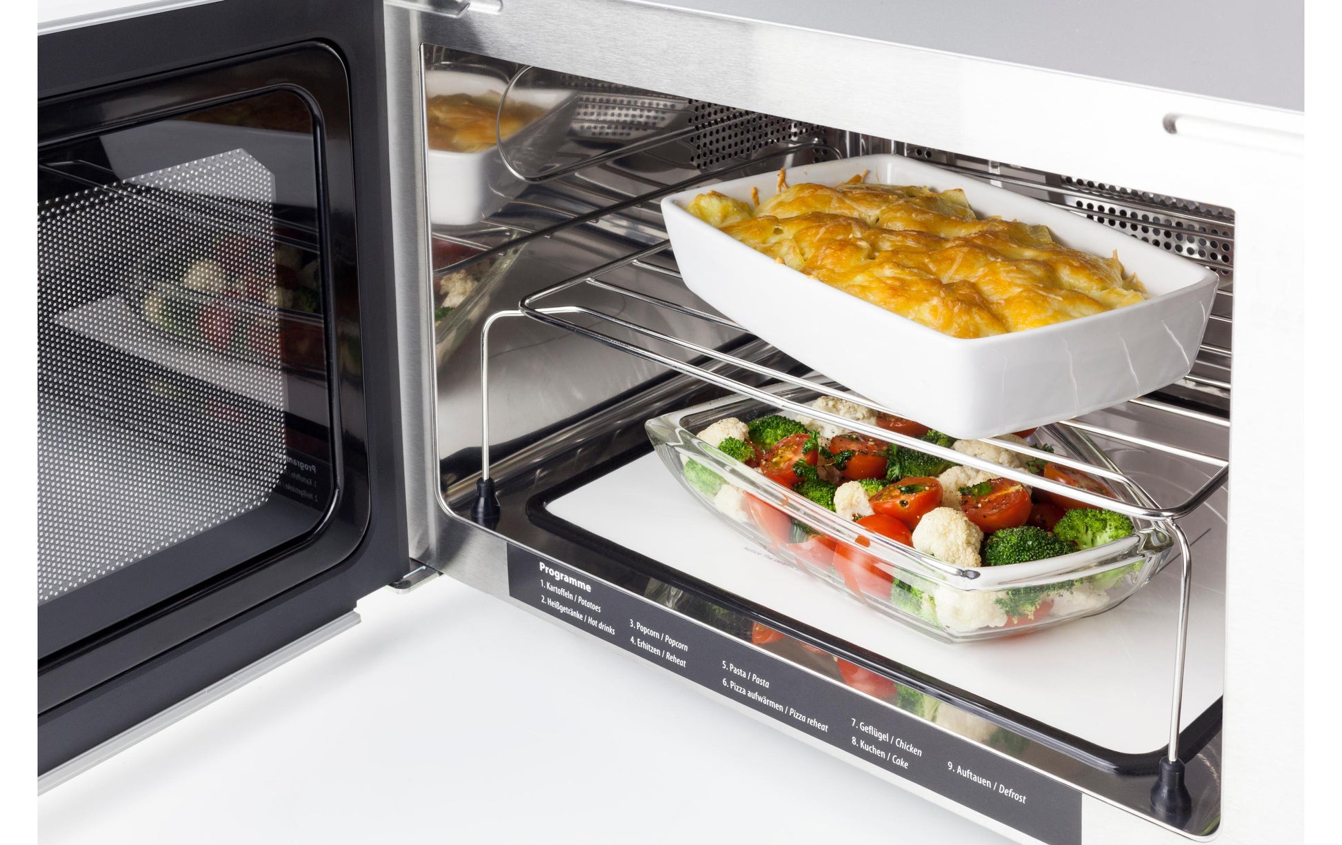 Caso Kombi-Mikrowelle MCG30 Ceramic Chef – 30 l, Grill & Heissluft, 900 W – Schwarz