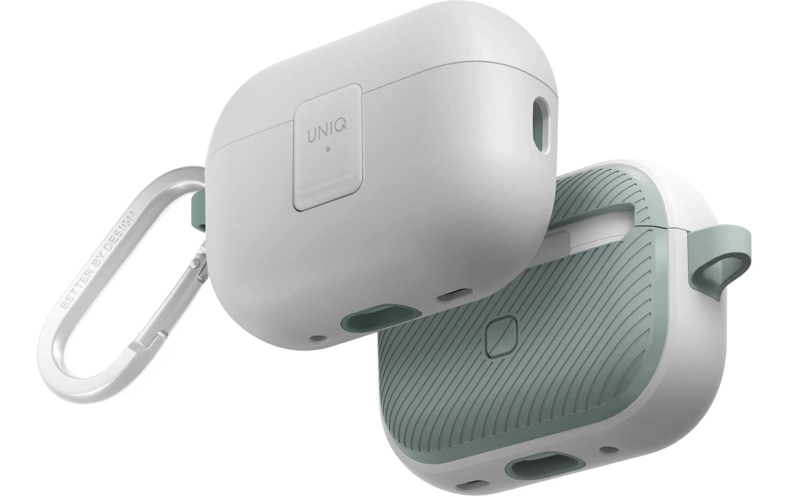 Uniq Clyde – Schutzhülle – für Apple AirPods Pro (1. & 2. Gen.) – Aluminium/PC/TPU – Weiss