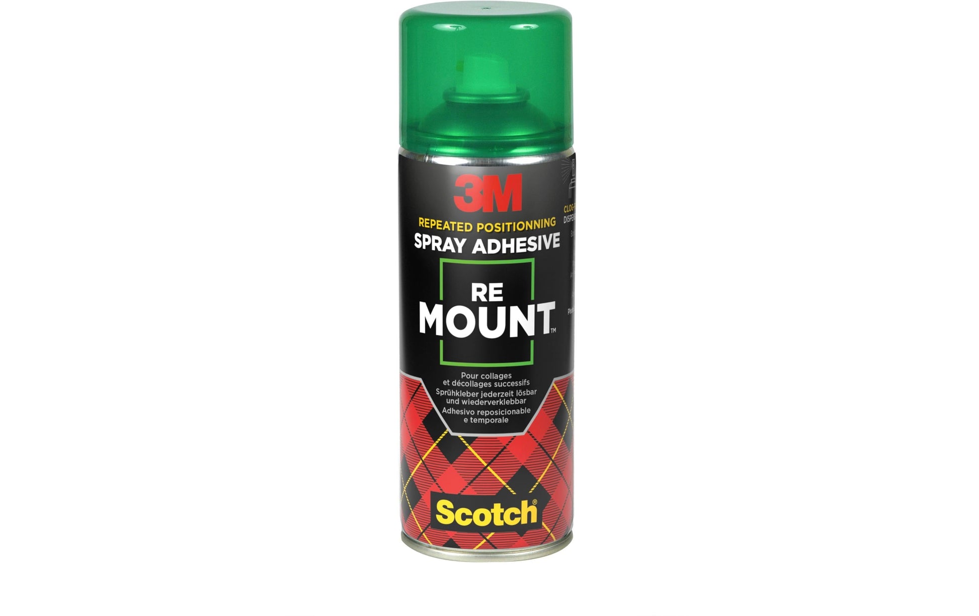 3M ReMount Sprühkleber wiederablösbar – 400 ml, 1 Stk., für Metall, Stoff, Papier