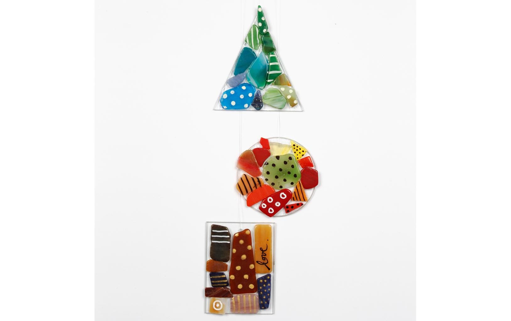 Creativ Company Platzteller dreieckig – 10er Set, 8 × 9 × 0,3 cm, Glas, Transparent