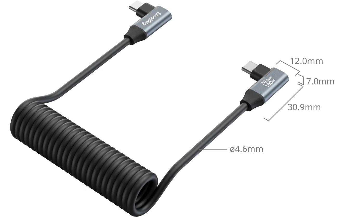 SmallRig USB-Kabel, USB-C zu USB-C, 3,5 m, USB 3, Lade-/Datenkabel