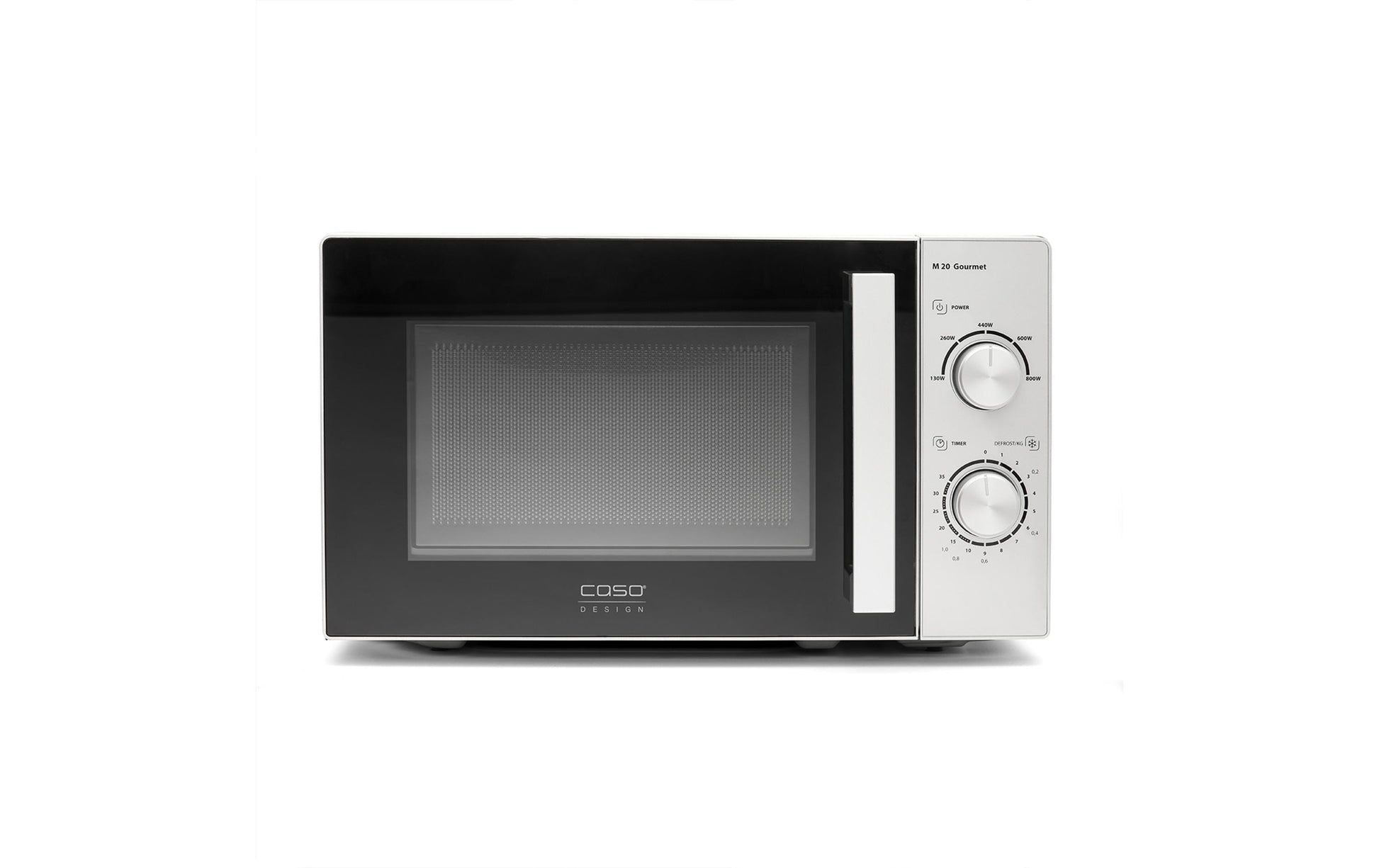 Caso Mikrowelle M20 Gourmet – 20 l, 800 W – schwarz/edelstahl