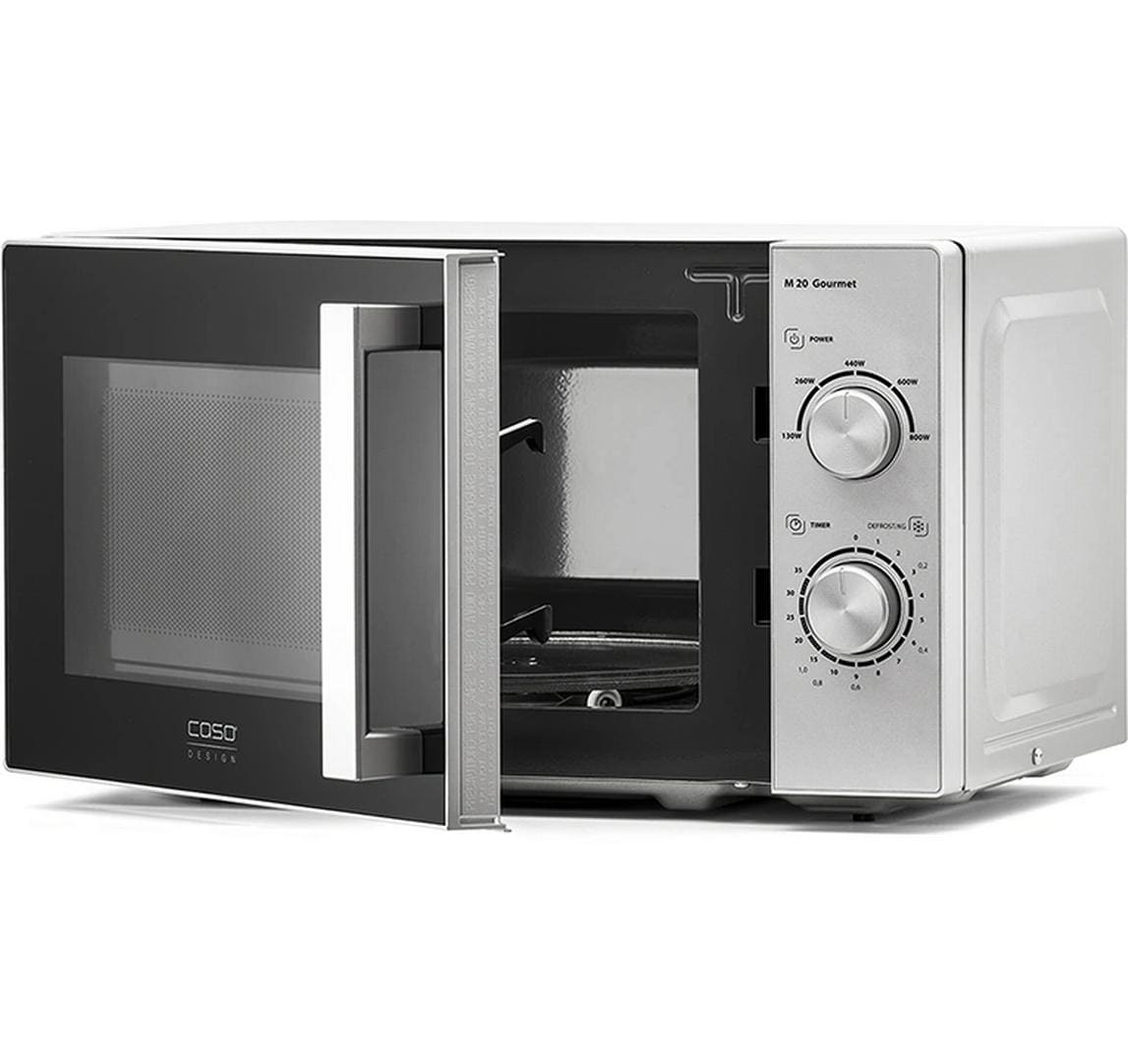 Caso Mikrowelle M20 Gourmet – 20 l, 800 W – schwarz/edelstahl