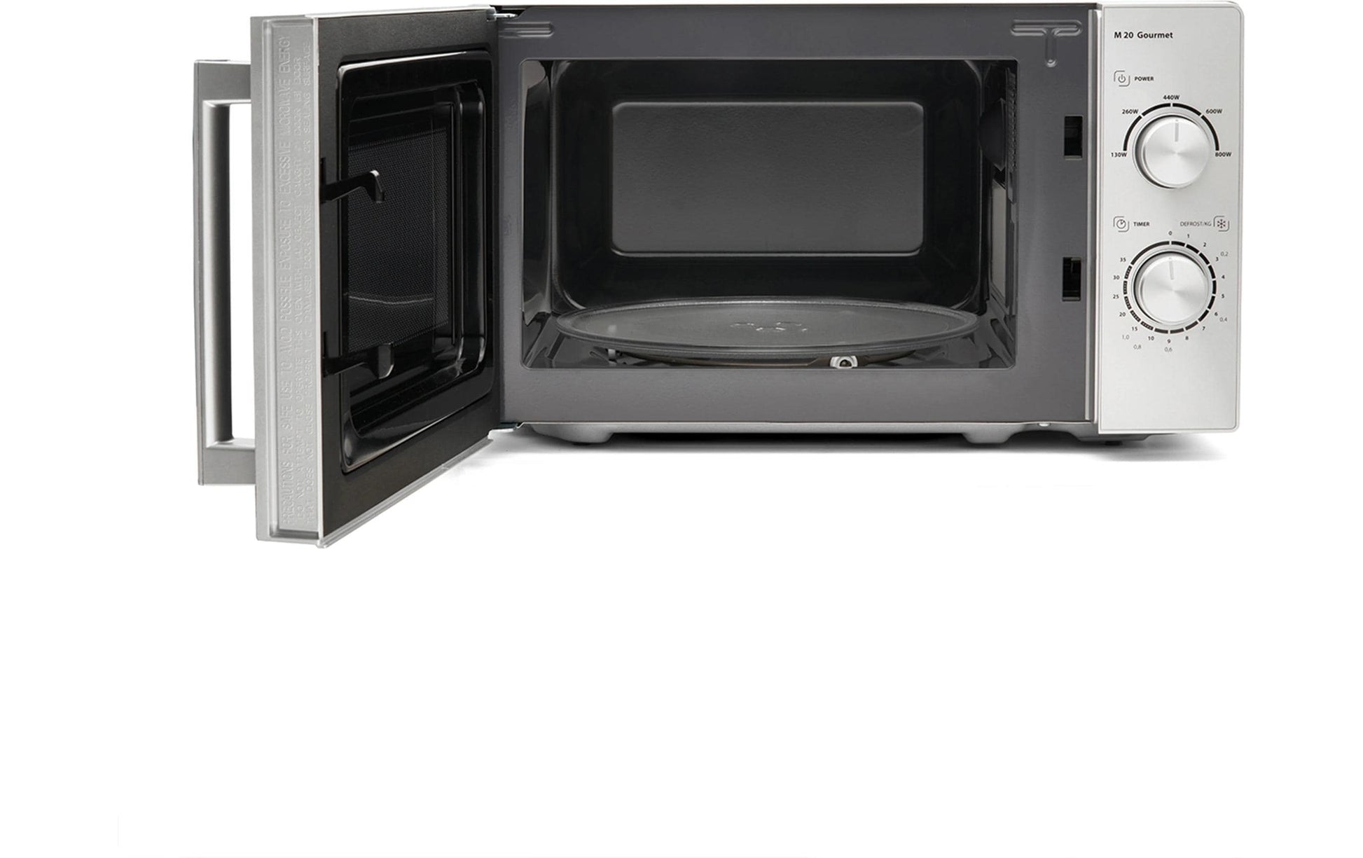 Caso Mikrowelle M20 Gourmet – 20 l, 800 W – schwarz/edelstahl