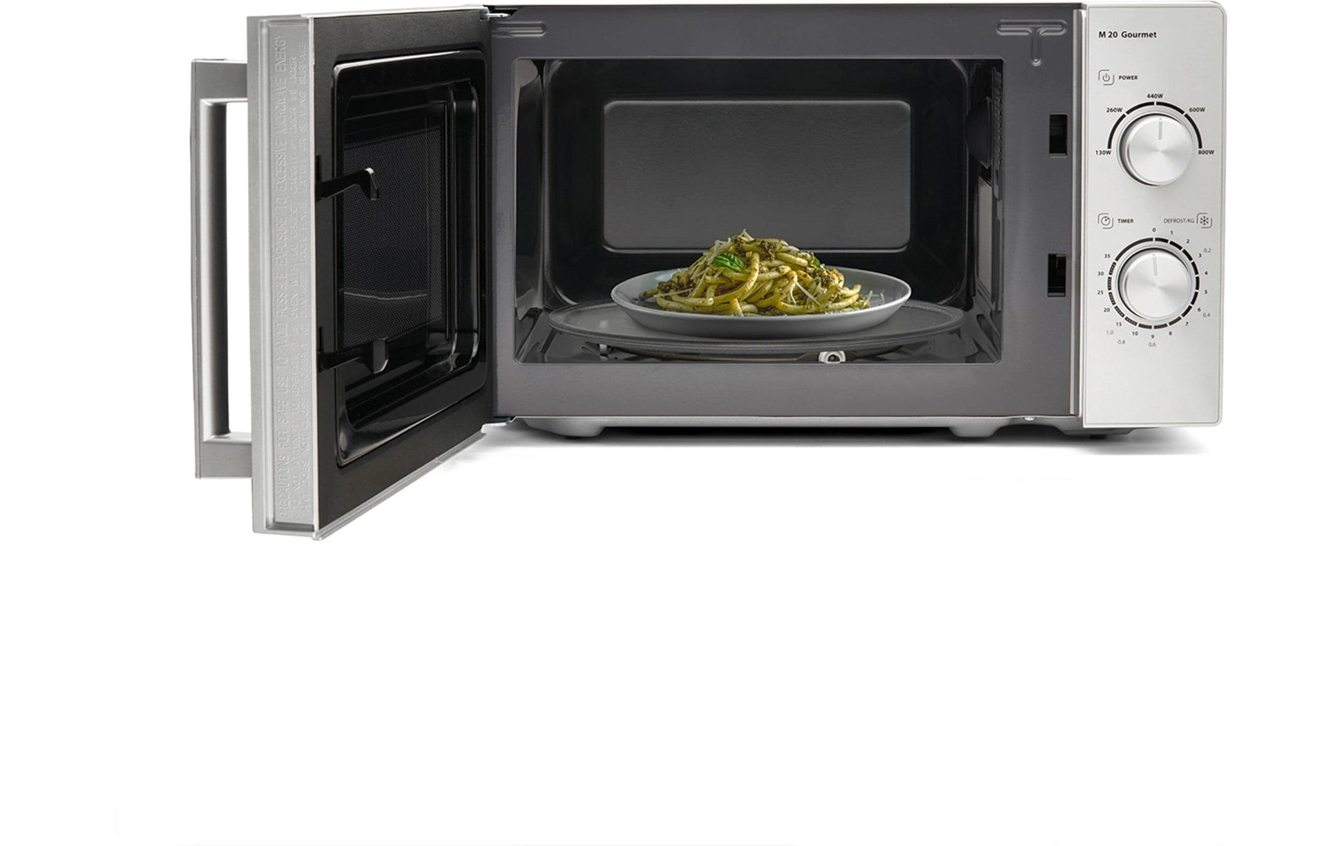 Caso Mikrowelle M20 Gourmet – 20 l, 800 W – schwarz/edelstahl