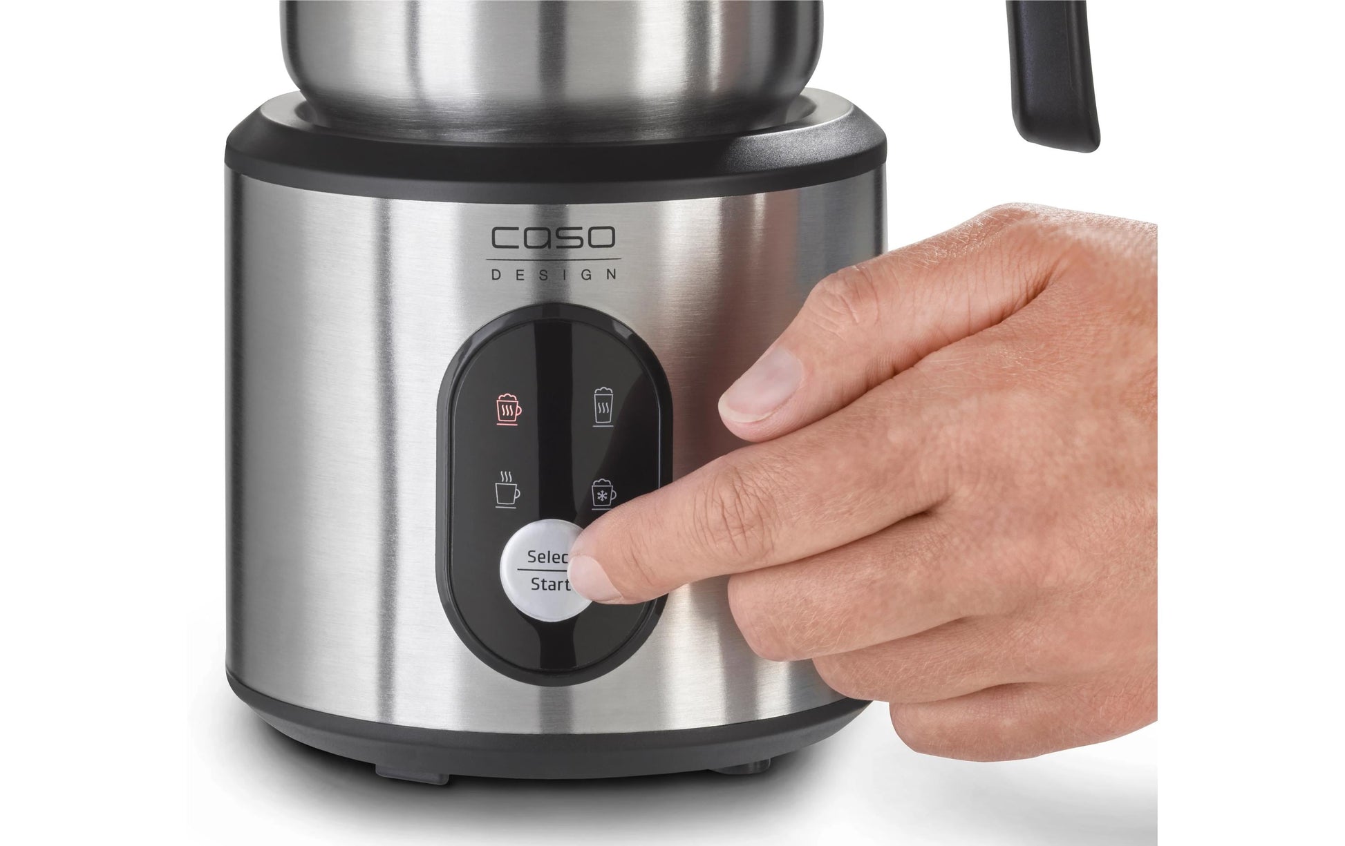 Caso Milchaufschäumer Crema & Choco – 350 ml, 500 W, heiss – silber/edelstahl