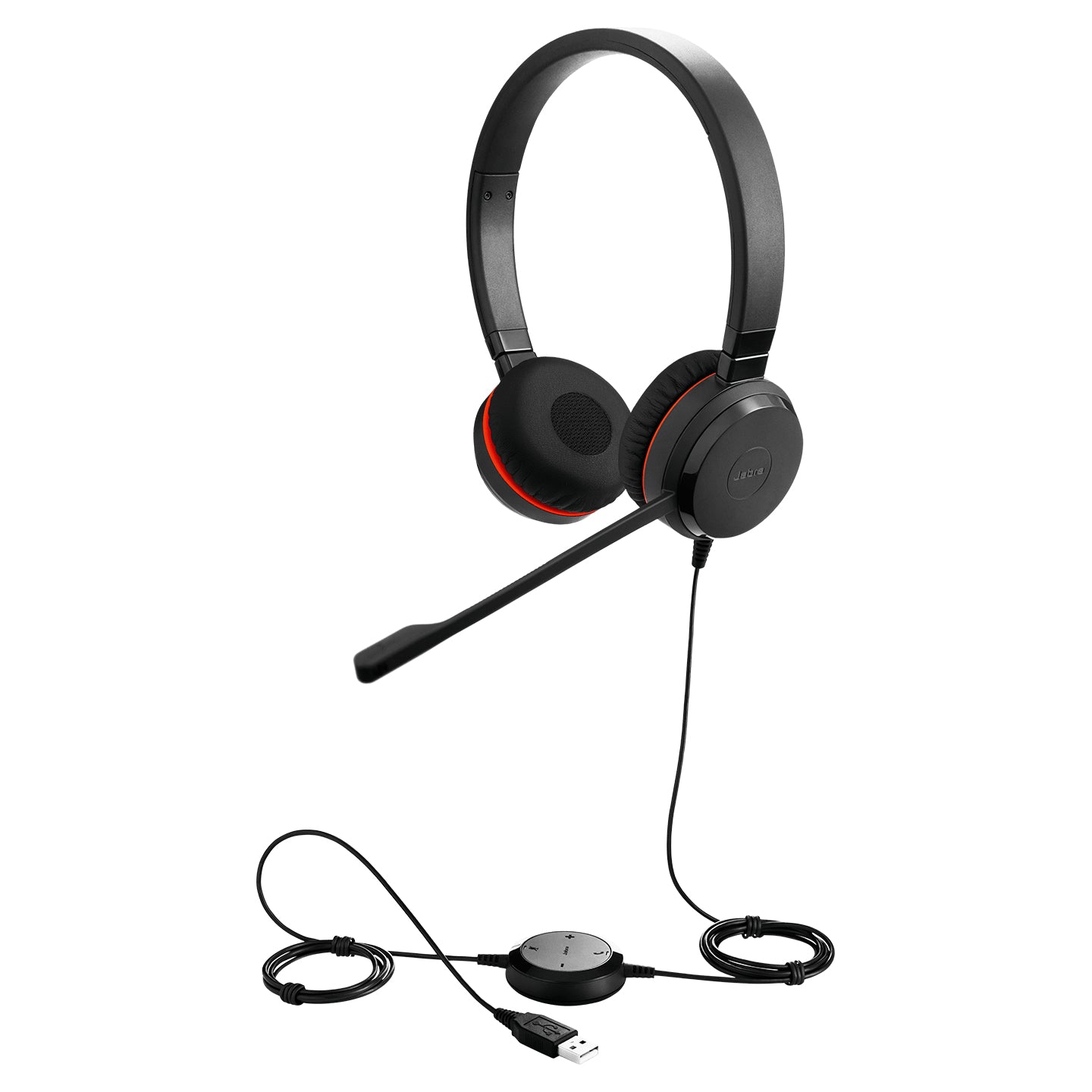 Jabra Evolve 20 – Duo Headset – USB‑A, Rauschunterdrückung, Stummschaltung – Schwarz