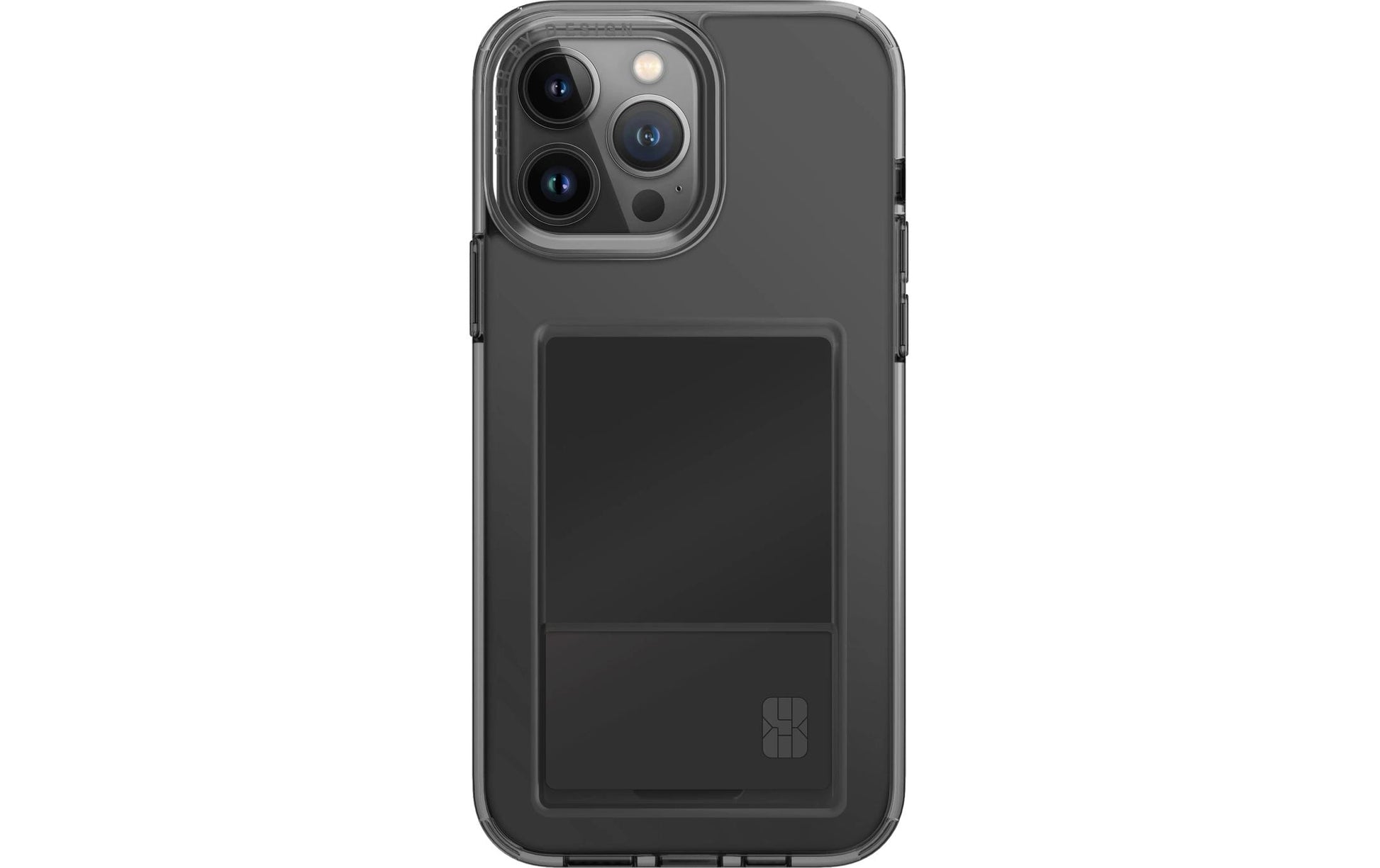 Uniq Air Fender Hybrid Backcover – für Apple iPhone 15 Pro, mit Kartenfach, TPU, grau, bis 2,5 m sturzsicher