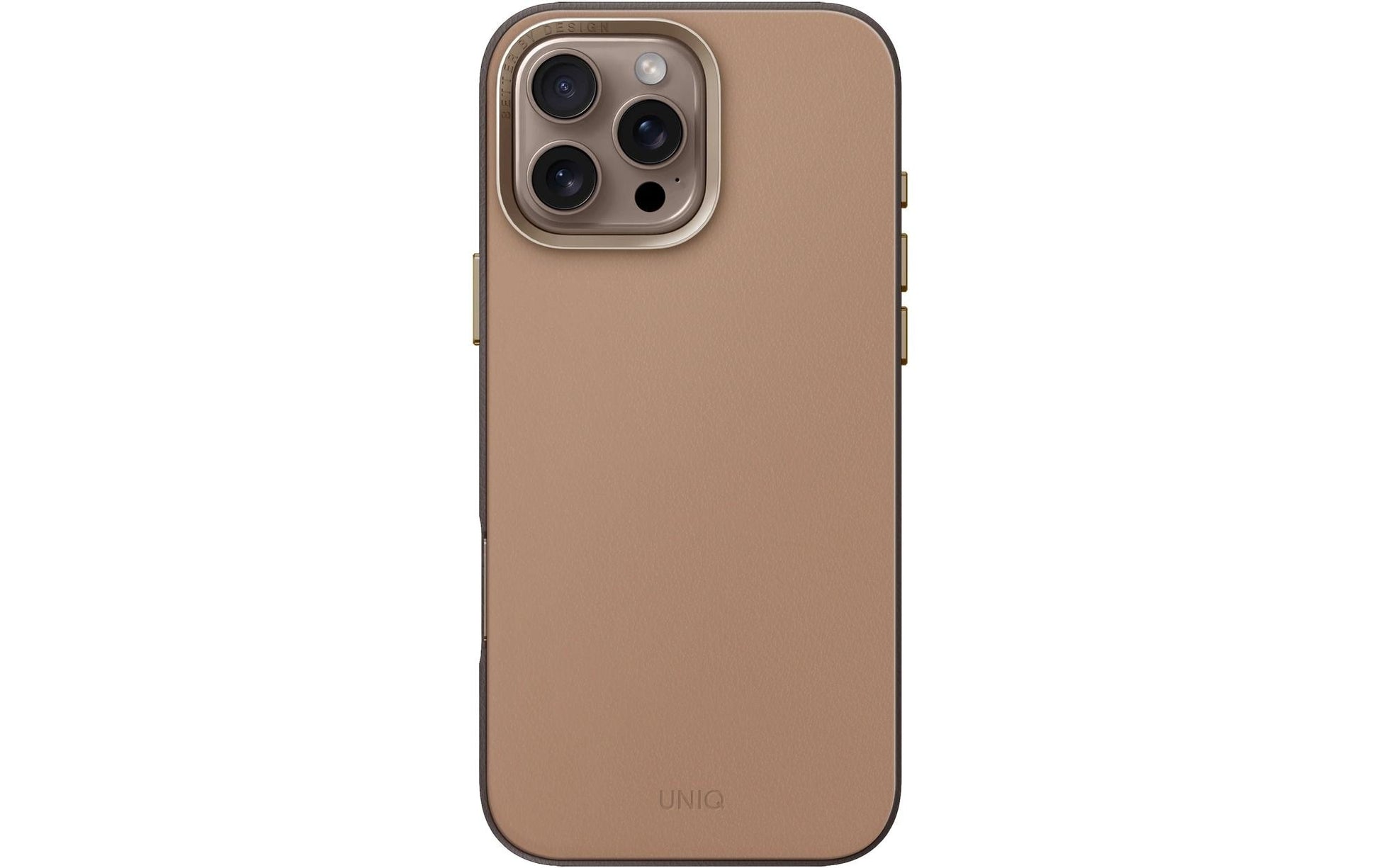 Uniq Backcover Lyden DS – für Apple iPhone 16 Pro – braun – Mikrofaser