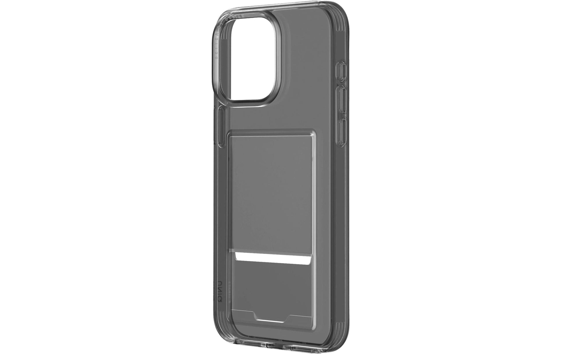 Uniq Air Fender Hybrid Backcover – für Apple iPhone 15 Pro, mit Kartenfach, TPU, grau, bis 2,5 m sturzsicher