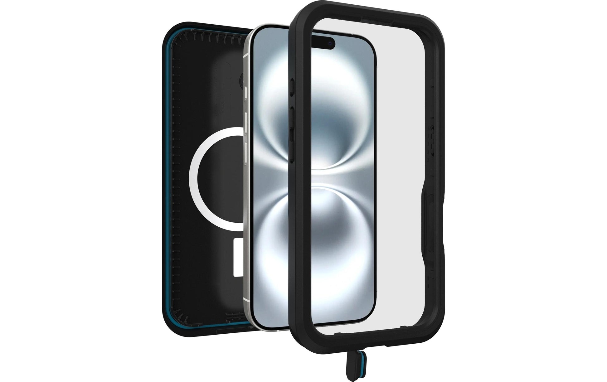 OtterBox Wasserdichte Smartphone-Tasche – für Apple iPhone 16 – Schwarz – PC