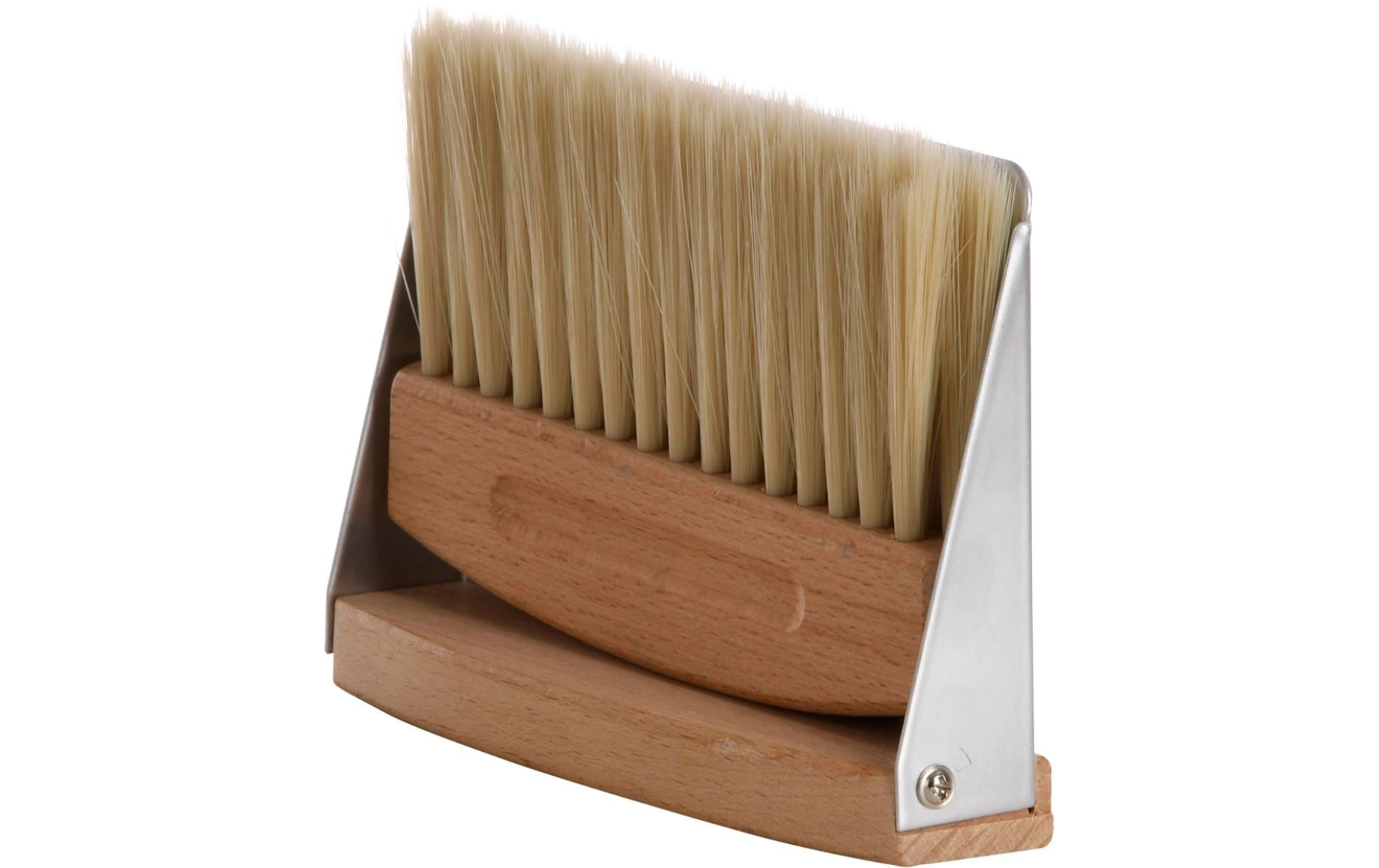 Esschert Design Kehrgarnitur GT183 – 15,8×11,3×4,1 cm, Buche/Stahl/PBT/Wolle, natur, 2-teilig