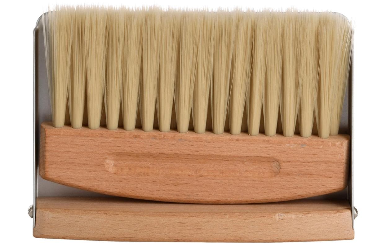 Esschert Design Kehrgarnitur GT183 – 15,8×11,3×4,1 cm, Buche/Stahl/PBT/Wolle, natur, 2-teilig