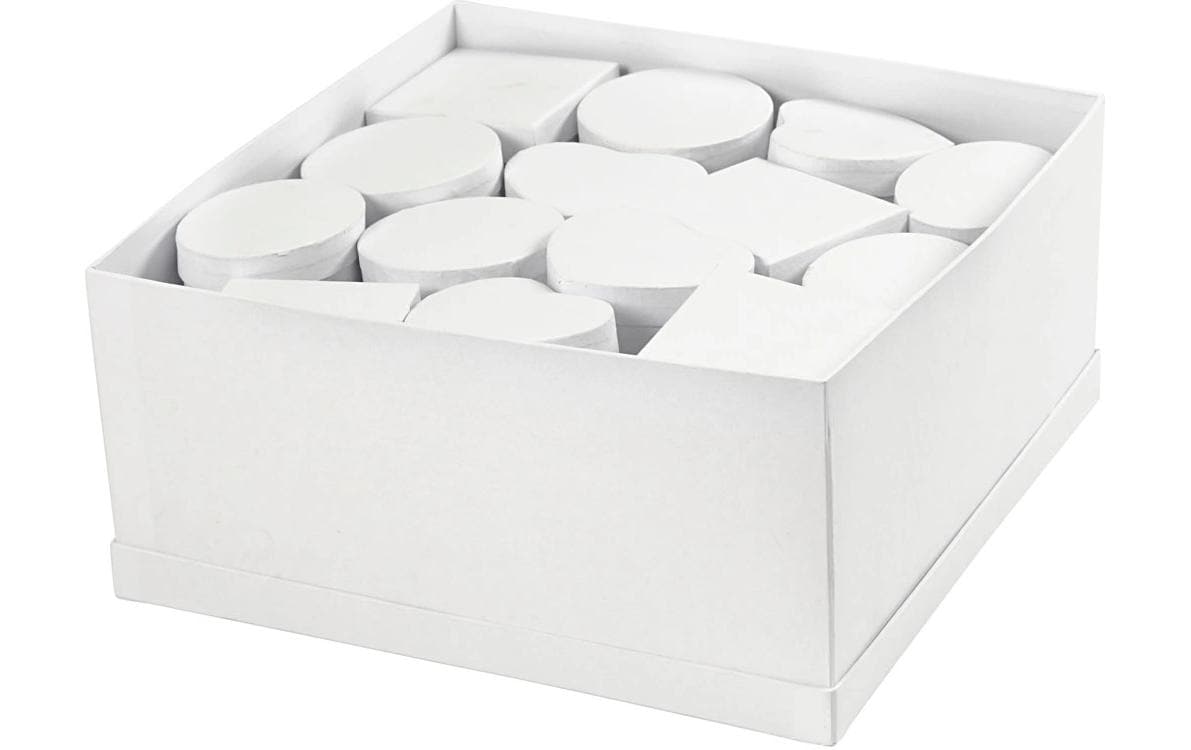 Creativ Company Mittlere Pappschachteln – Ø 12 cm × 5 cm – weiss – 27 Stk.