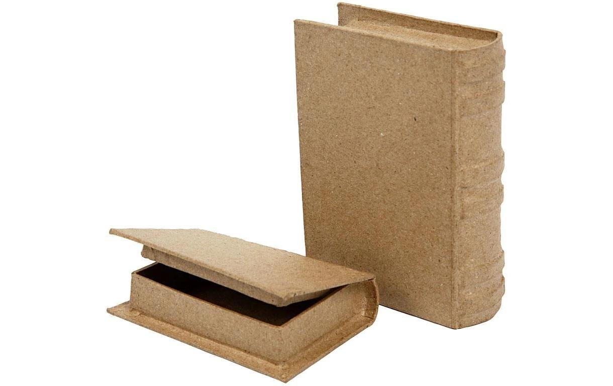 Creativ Company Geschenkbox Buchform Papier – 80 × 115 × 25 mm – 2 Stk.