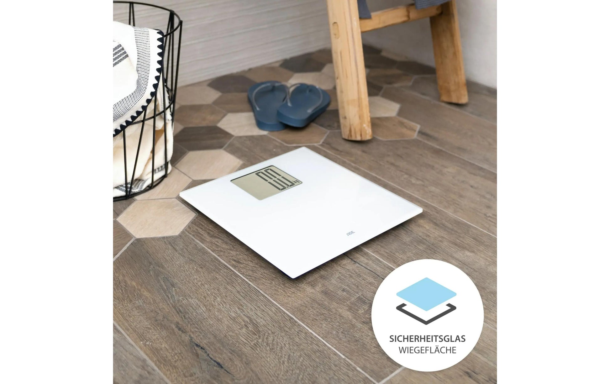ADE Paketwaage Katharina BE1723-1 – Tragkraft 200 kg, Teilung 100 g, Wiegefläche 30 × 30 cm, Batterie