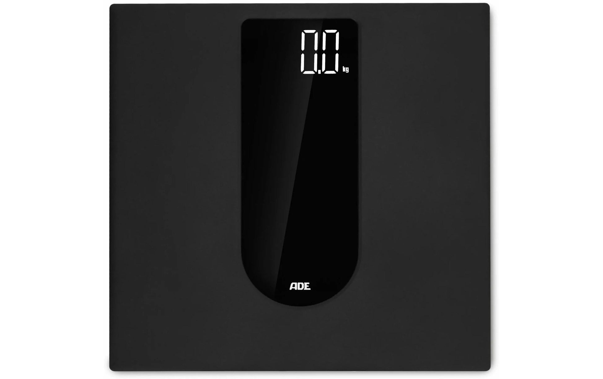 ADE Personenwaage Allegra – 31×31×2,6 cm, Glas, 250 kg, Schwarz