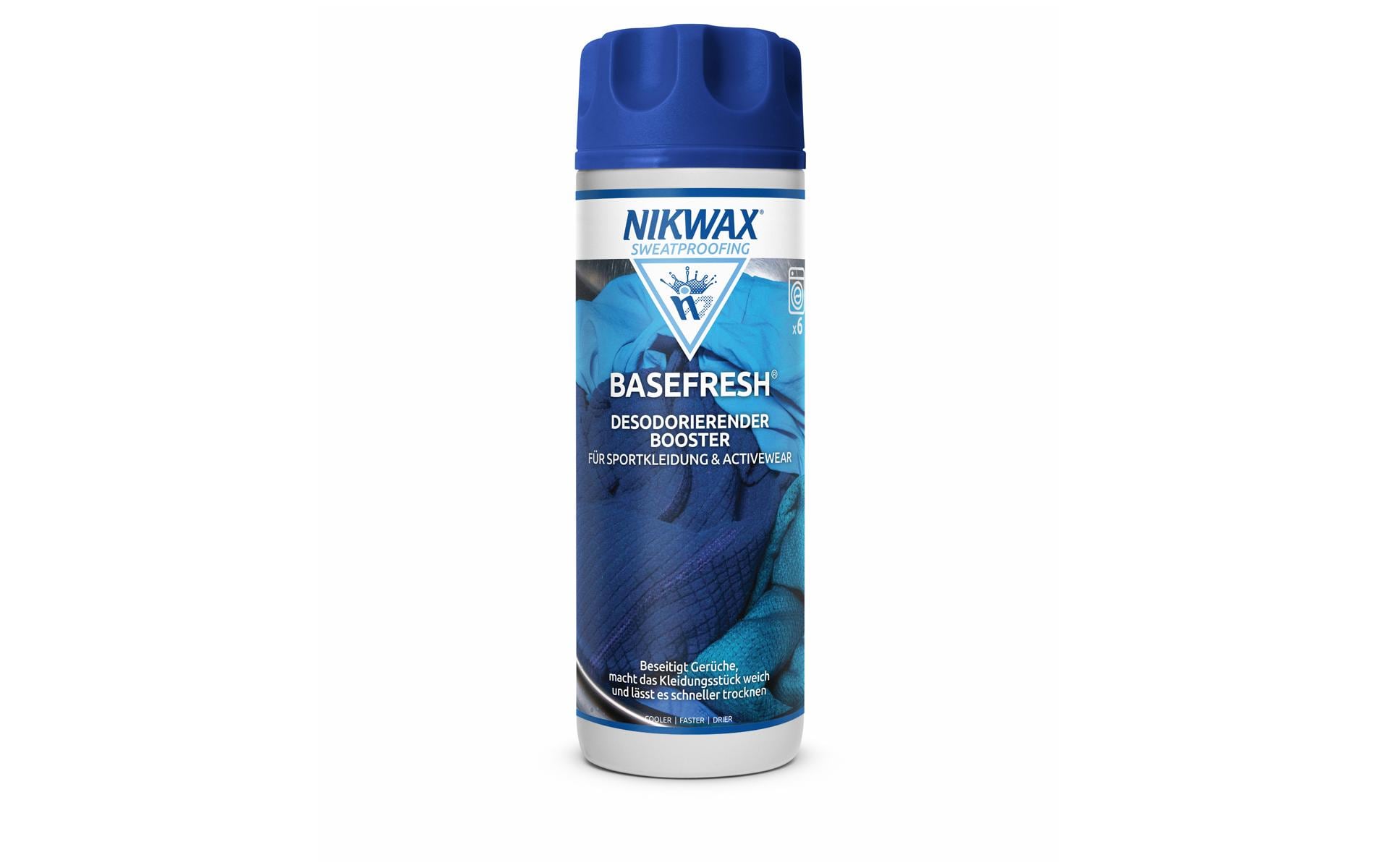 Nikwax Spezialwaschmittel für Kunstfasern Base Fresh – ohne Duft – 300 ml – desinfizierend