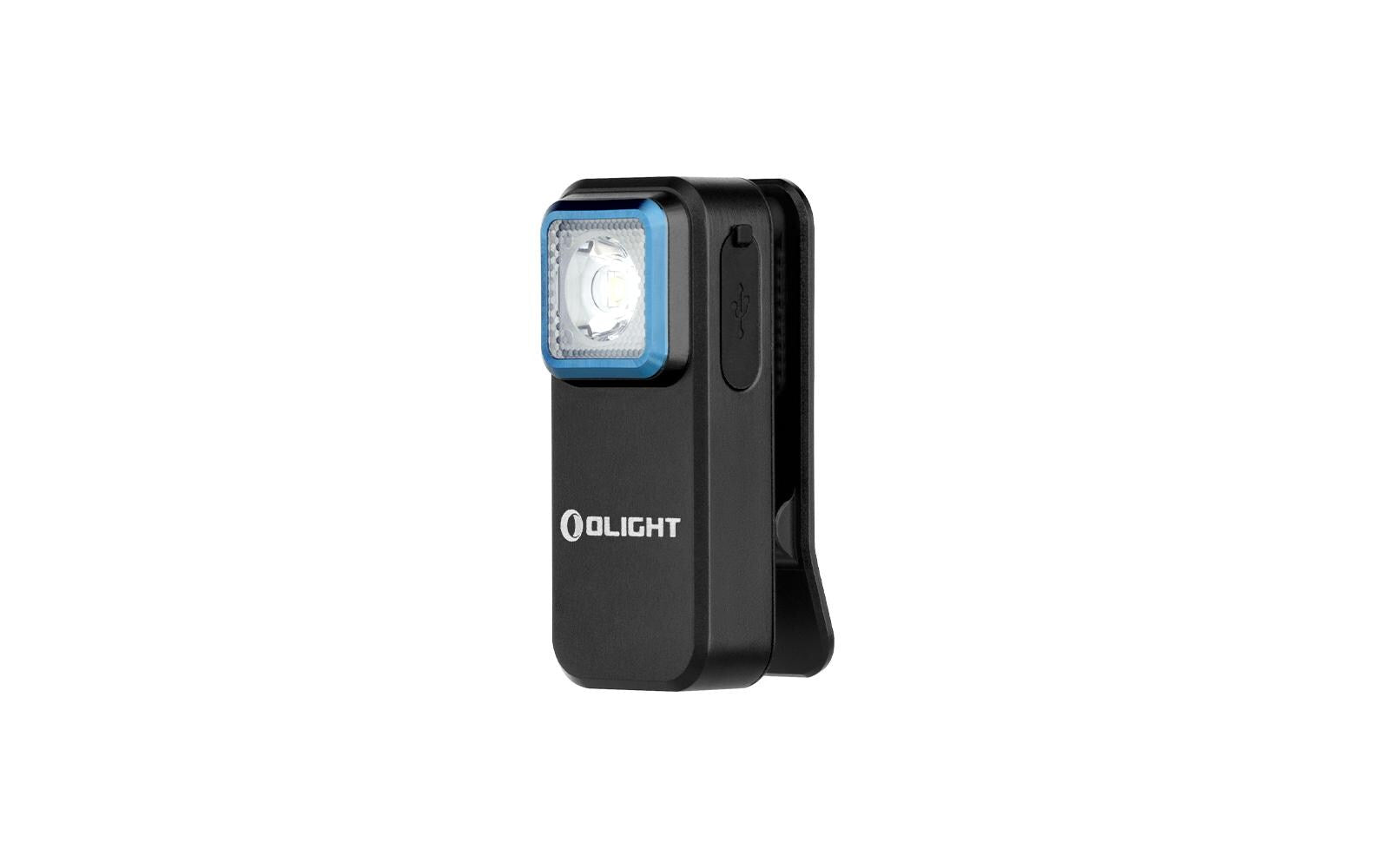 Olight Oclip Taschenlampe – 70 lm, 60 m, 280 mAh Akku, Laufzeit 1–14 h – Schwarz