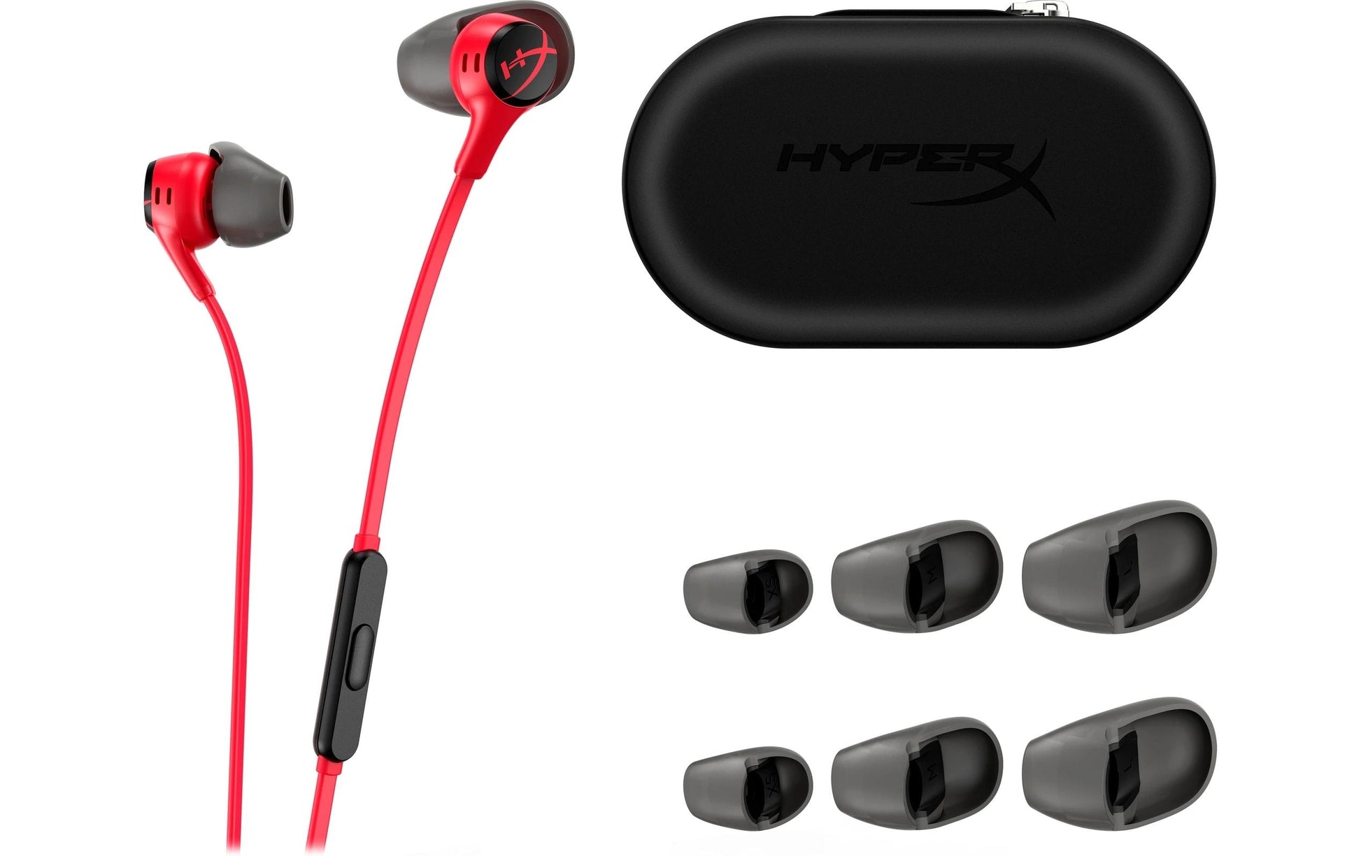 HyperX Cloud Earbuds Gaming-Headset – In-Ear, Stereo, Verkabelt, 3,5 mm Klinke, Rot
