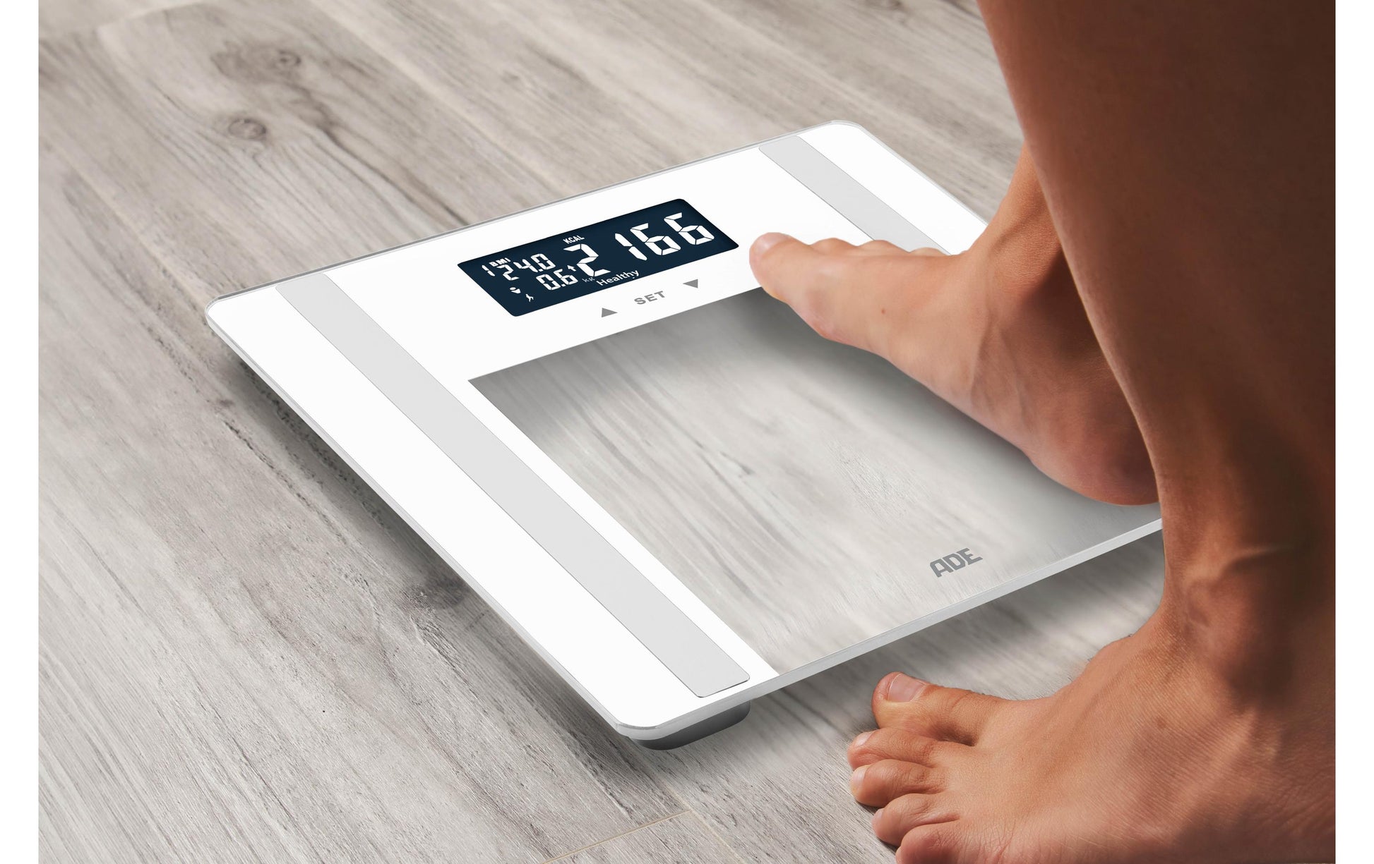ADE Digitale Personenwaage – Glas – 200 kg