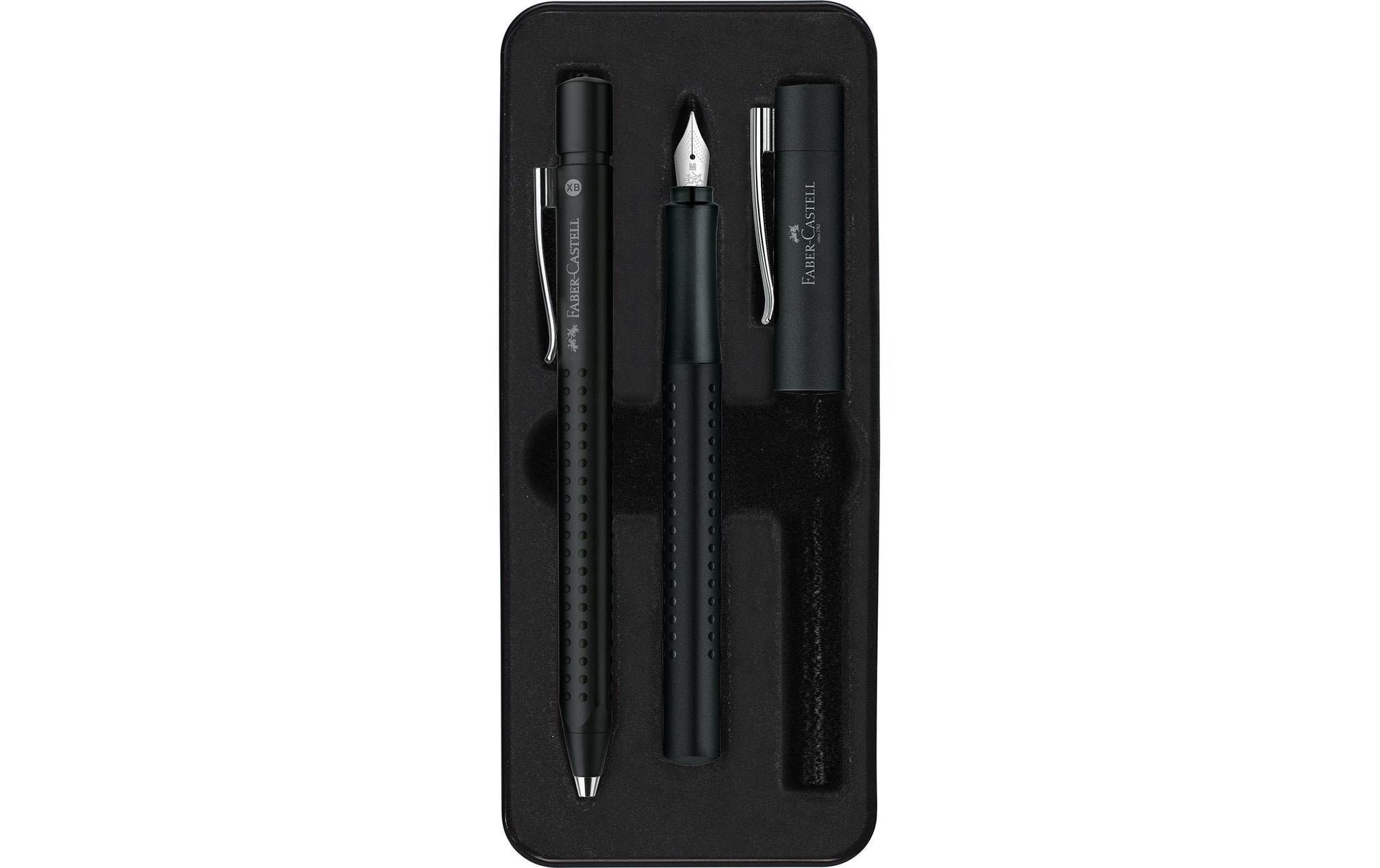 Faber-Castell Grip 2011 – Füllfederhalter, M, ergonomische Dreikantform, schwarz