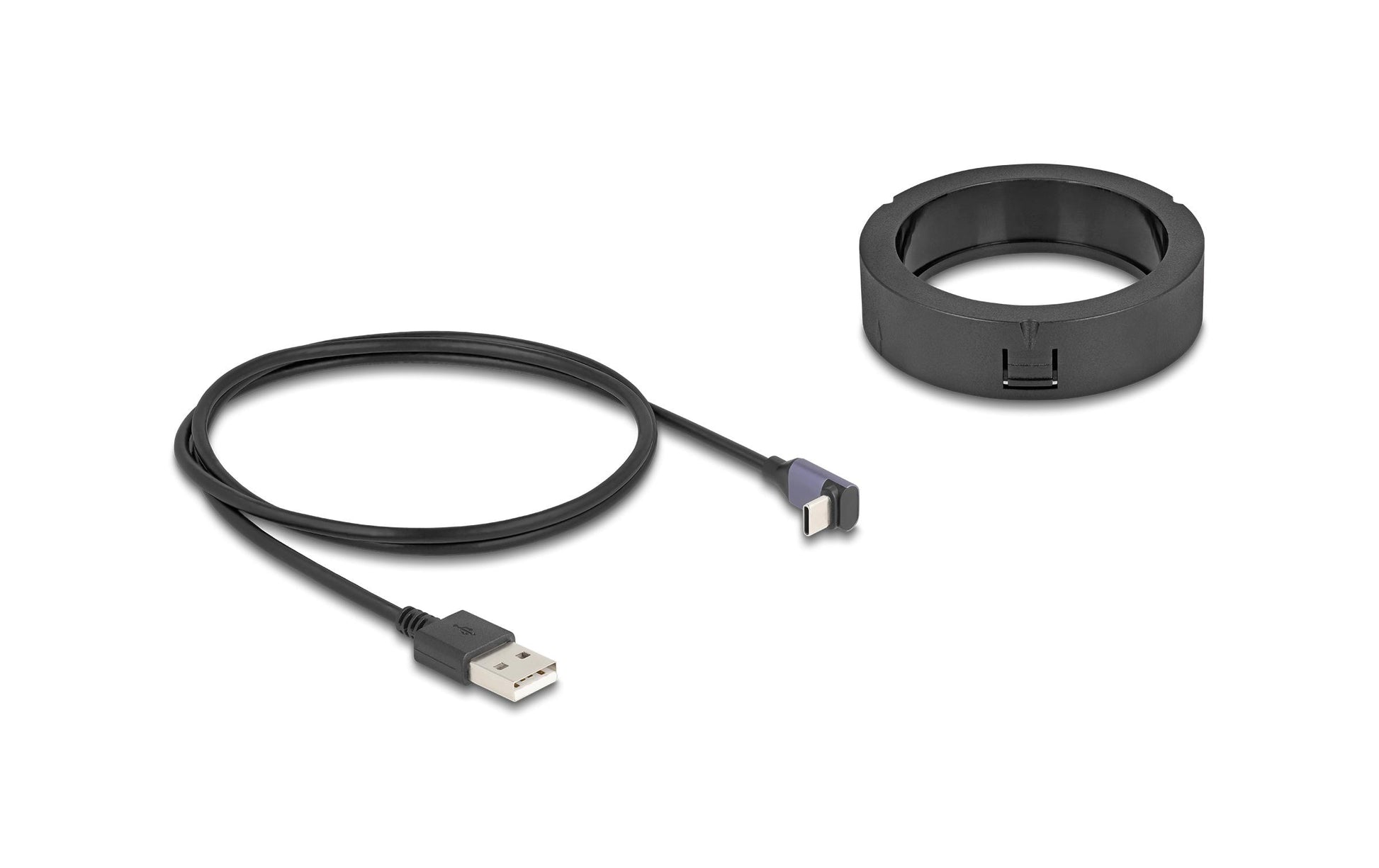 DeLOCK Kabelloses Ladegerät 15 W – Qi, USB-C×1 – Tischeinbau – für Smartphones – Schwarz
