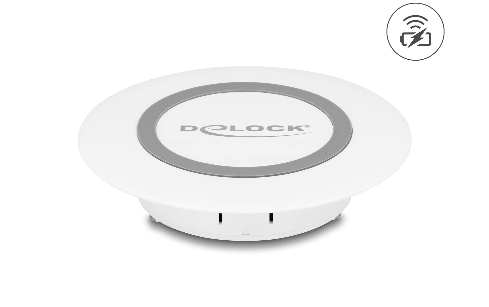Delock 66260 Kabelloses Ladegerät 15 W – Qi – Tischeinbau – USB-C×1 – für Smartphone – Weiss
