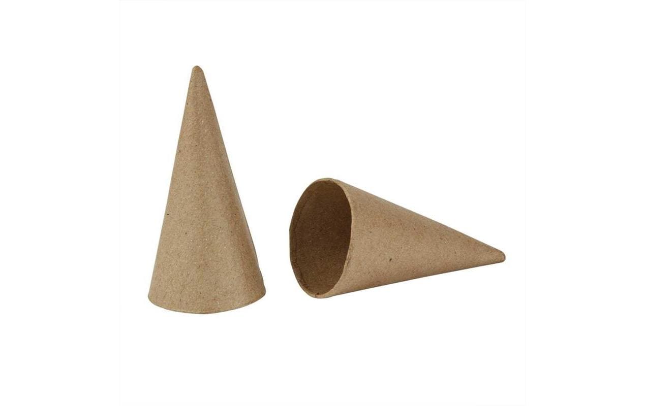 Creativ Company Kegel, Karton, braun, Ø 5 cm × 10 cm, 10 Stk.